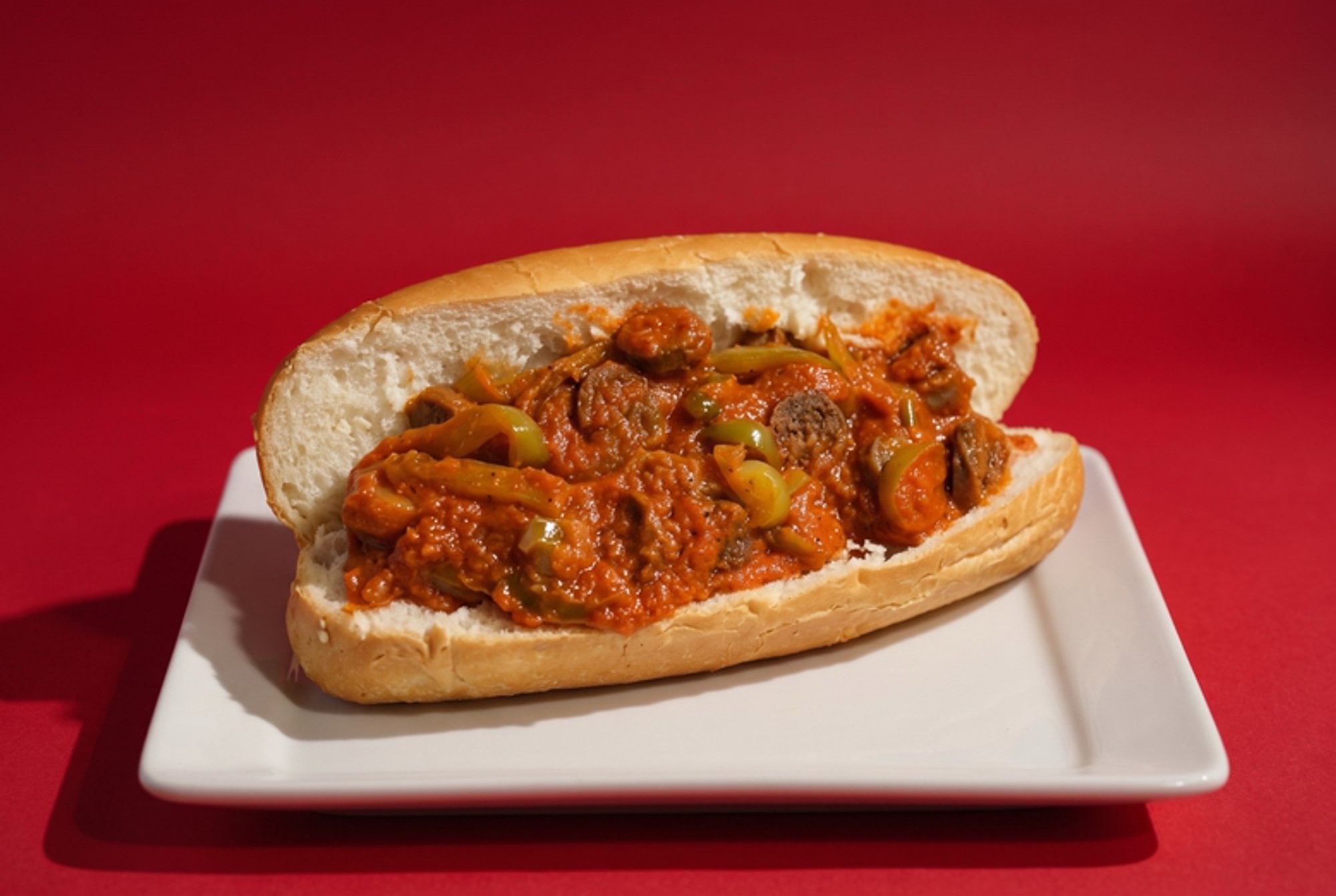 Sausage & Peppers Parmigiana Sub