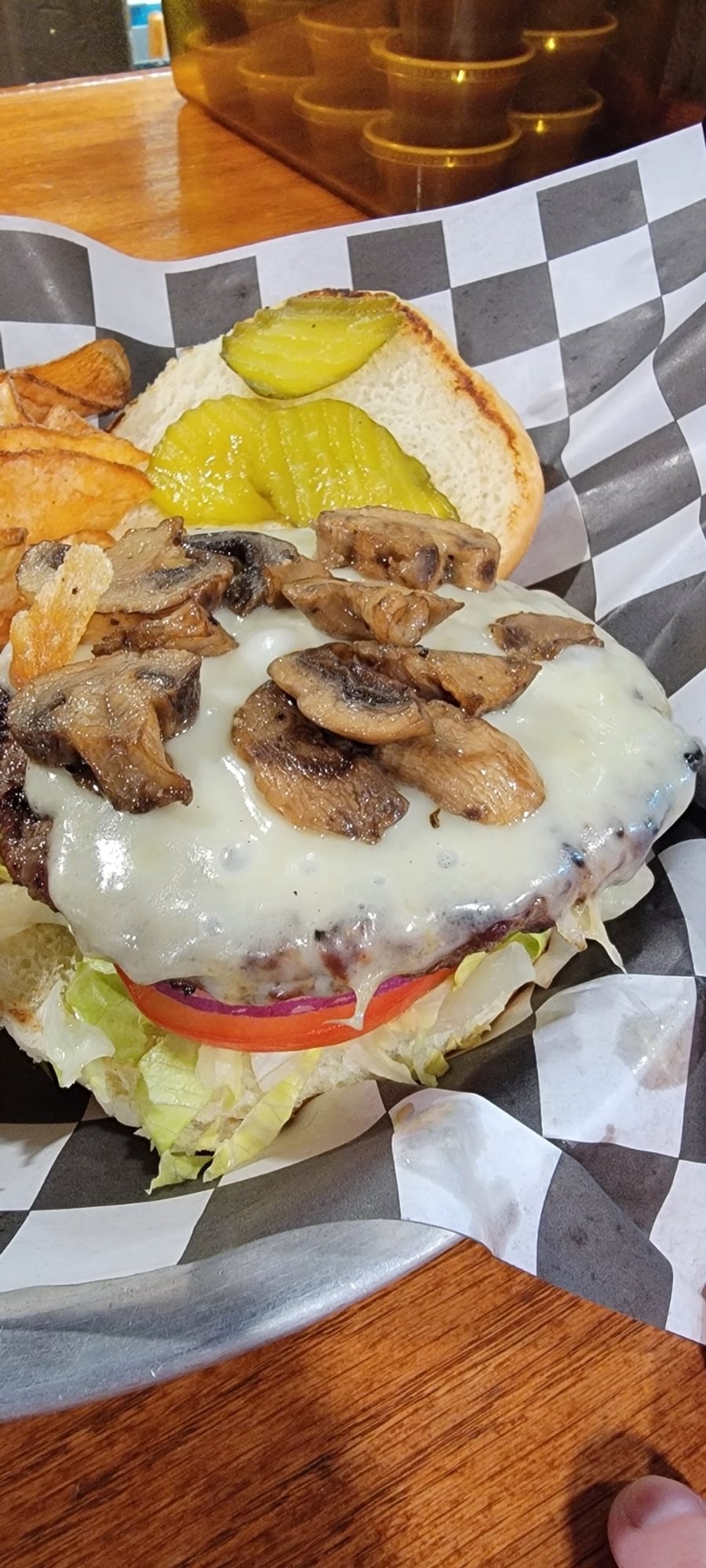 Mushroom Swiss Burger