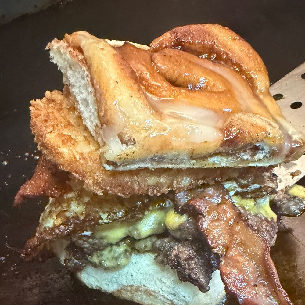 Cinnamon Roll Burger