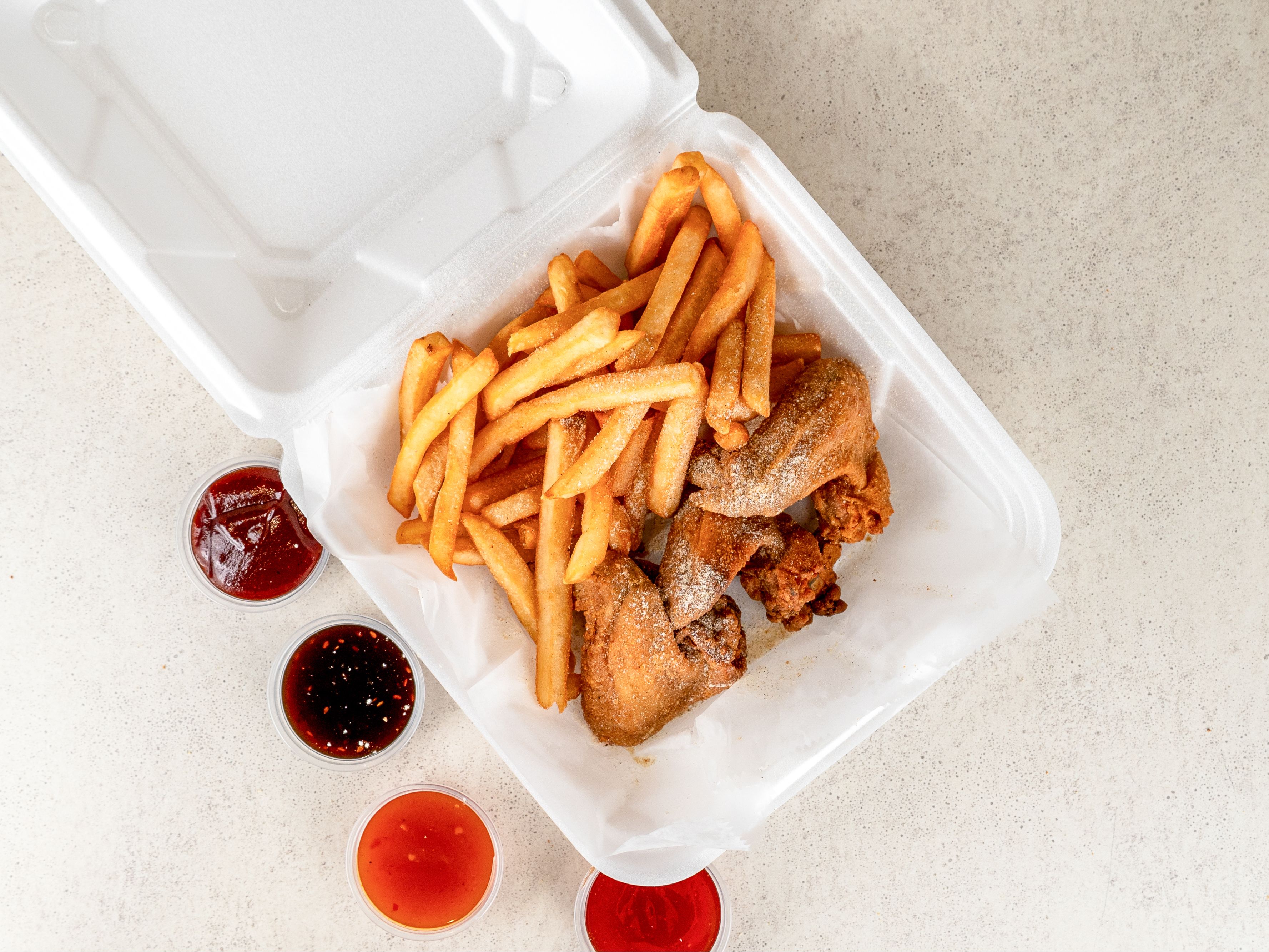 4pc Whole Wings Meal