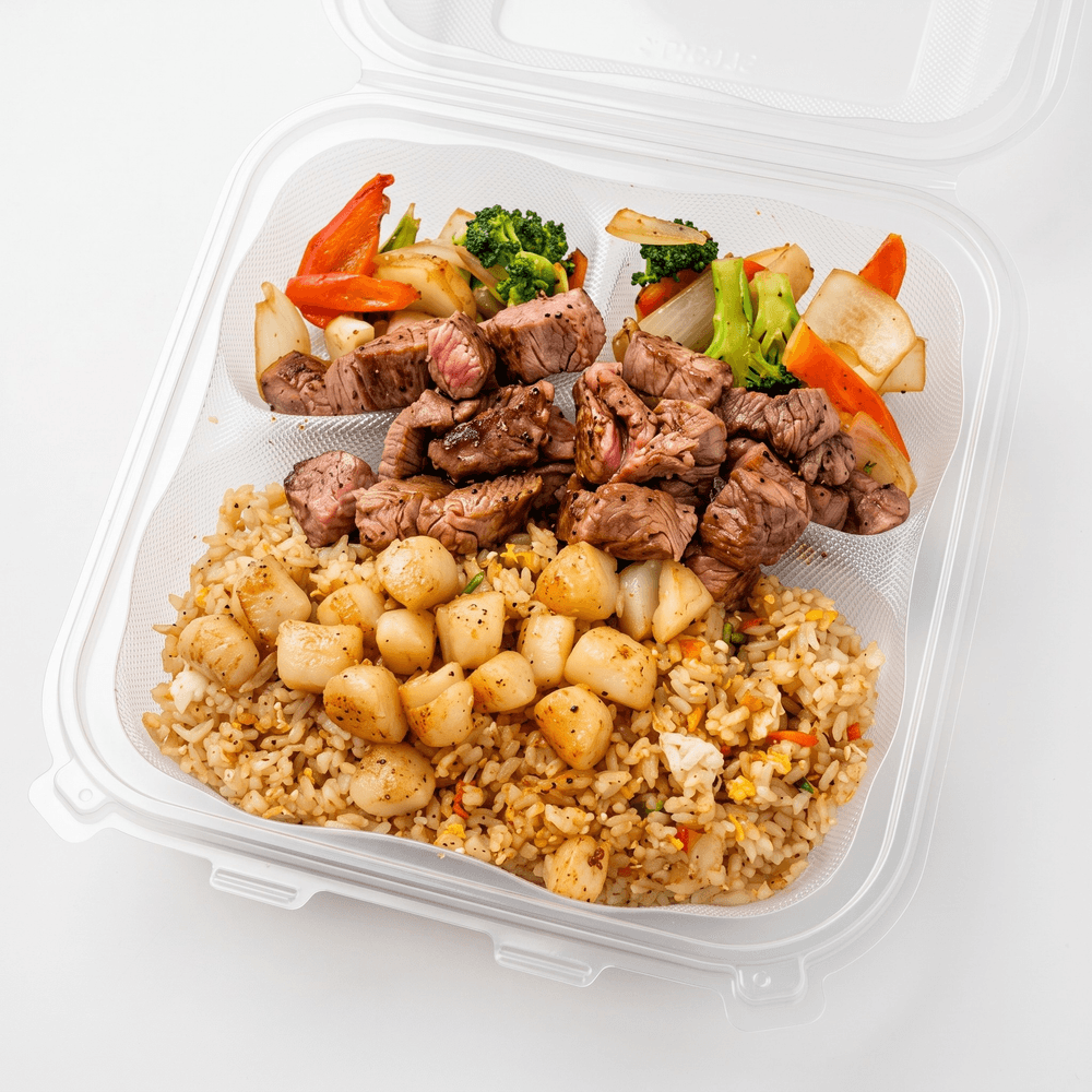 New York Steak & Scallops Entrée