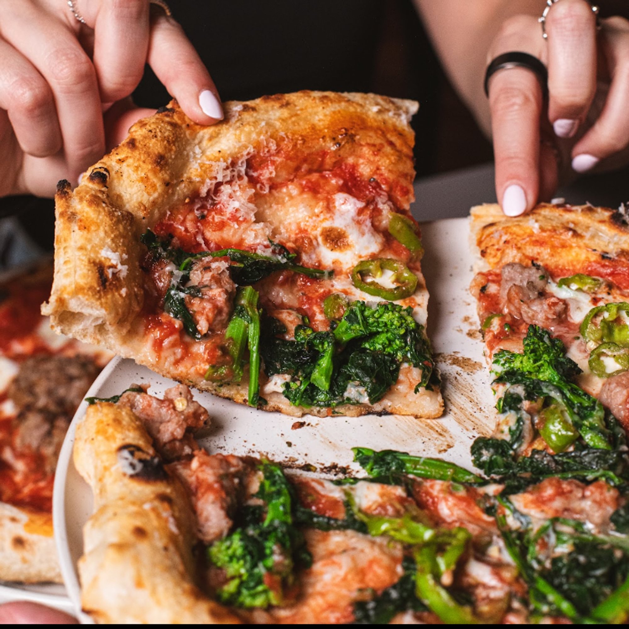 Sausage & Broccoli Rabe Pizza
