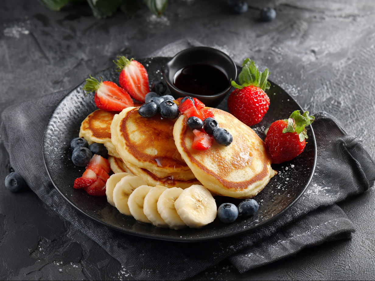 Pancakes and Fruits