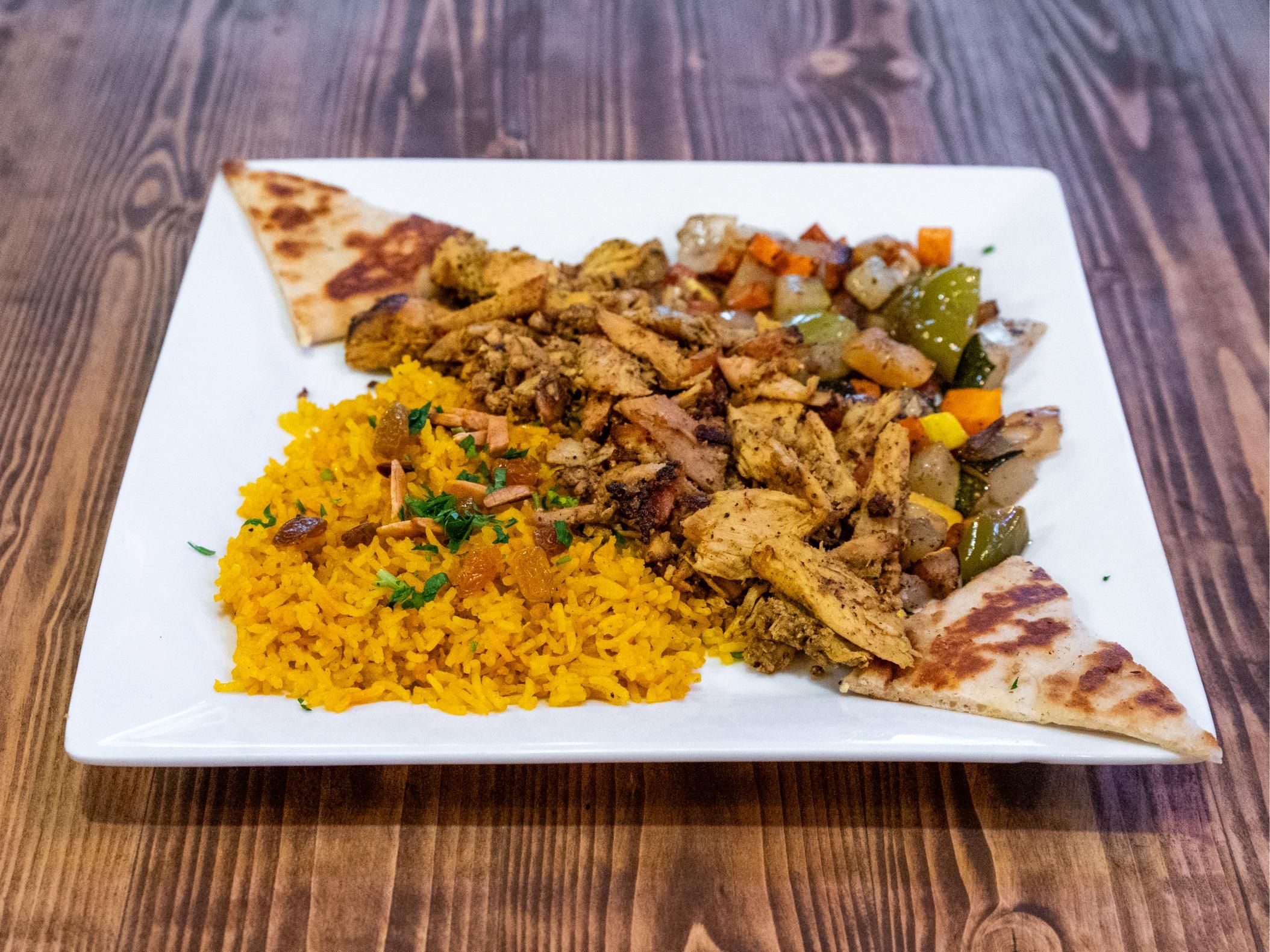 Chicken Shawarma With Choice Of Your 2 Sides
