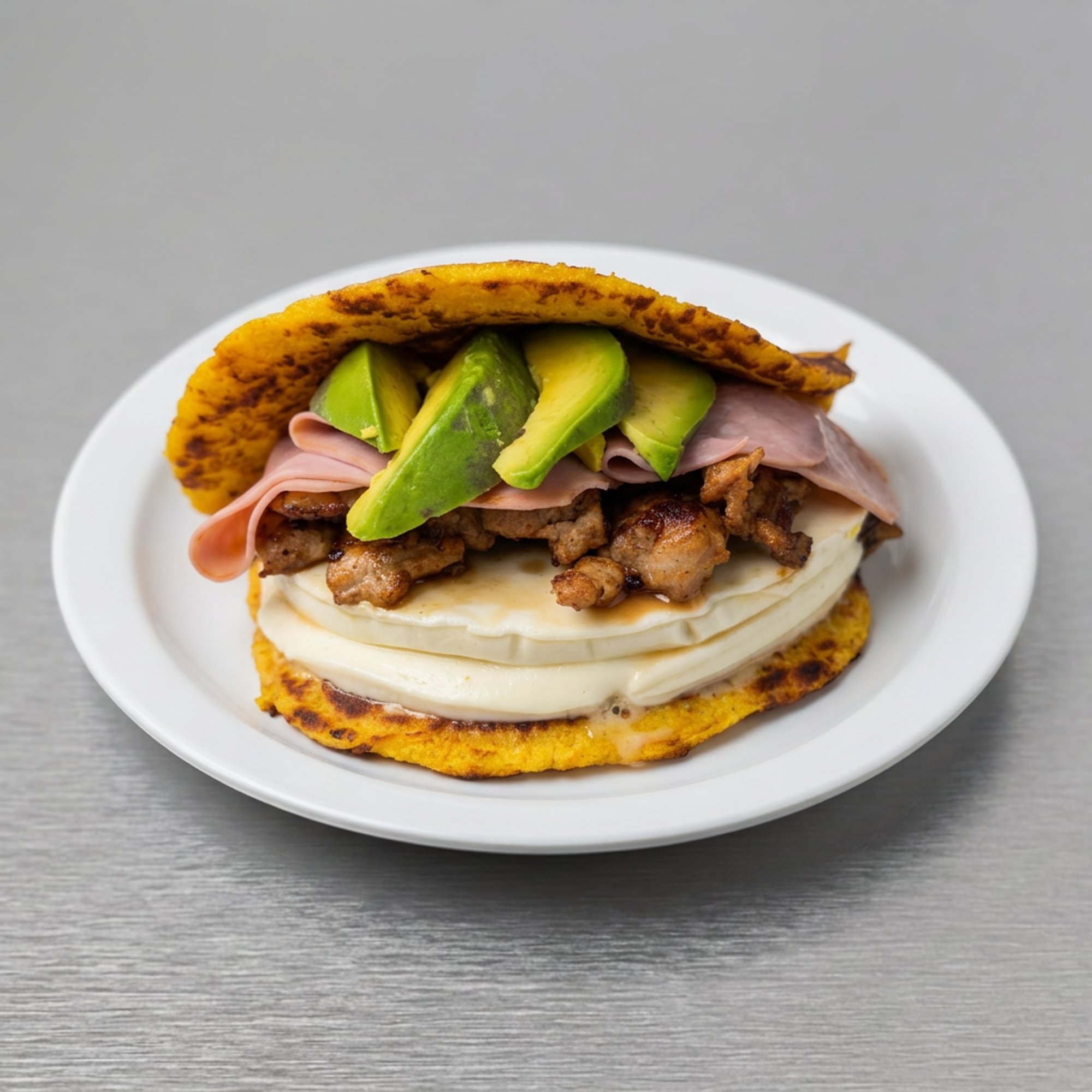 Cachapa con Queso de Mano y Cochino Frito