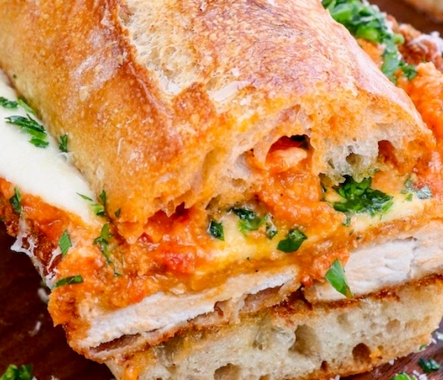 Chicken Parma ala vodka Sandwich