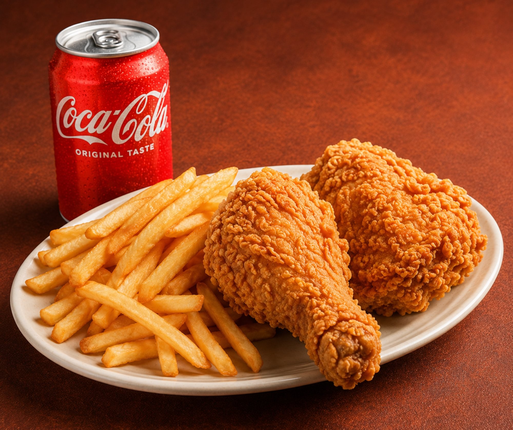 Chicken Broast 2 pieces with fries and soda
