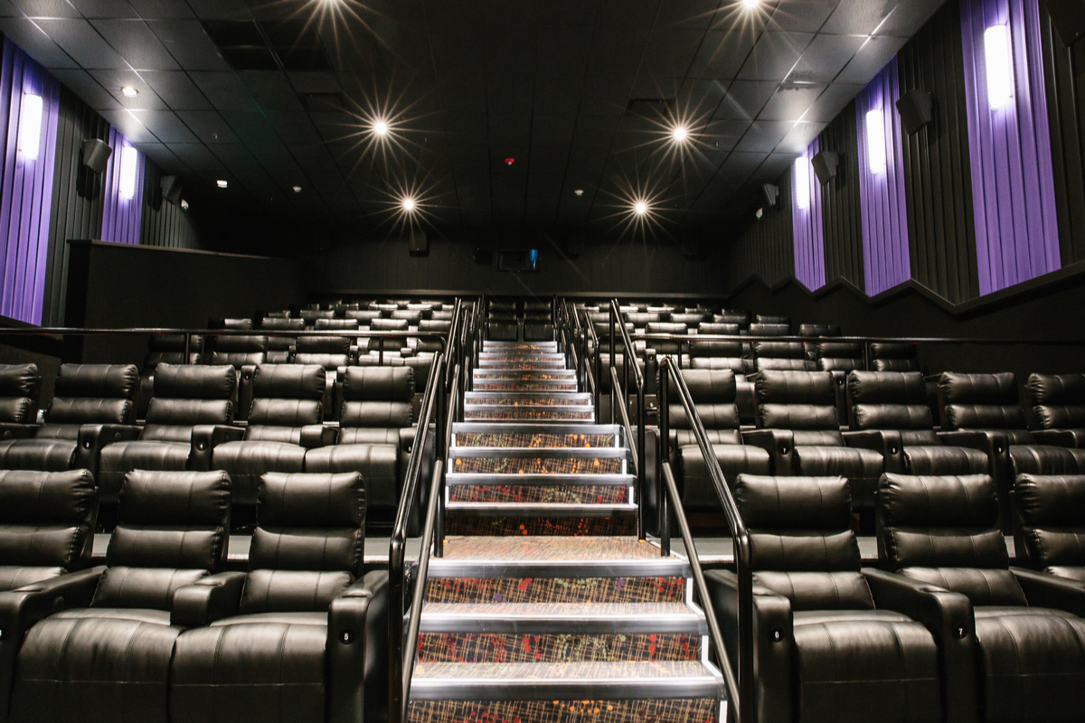 Plush Reclining leather seats at Fat Cats Gilbert's Luxury Movie Theater