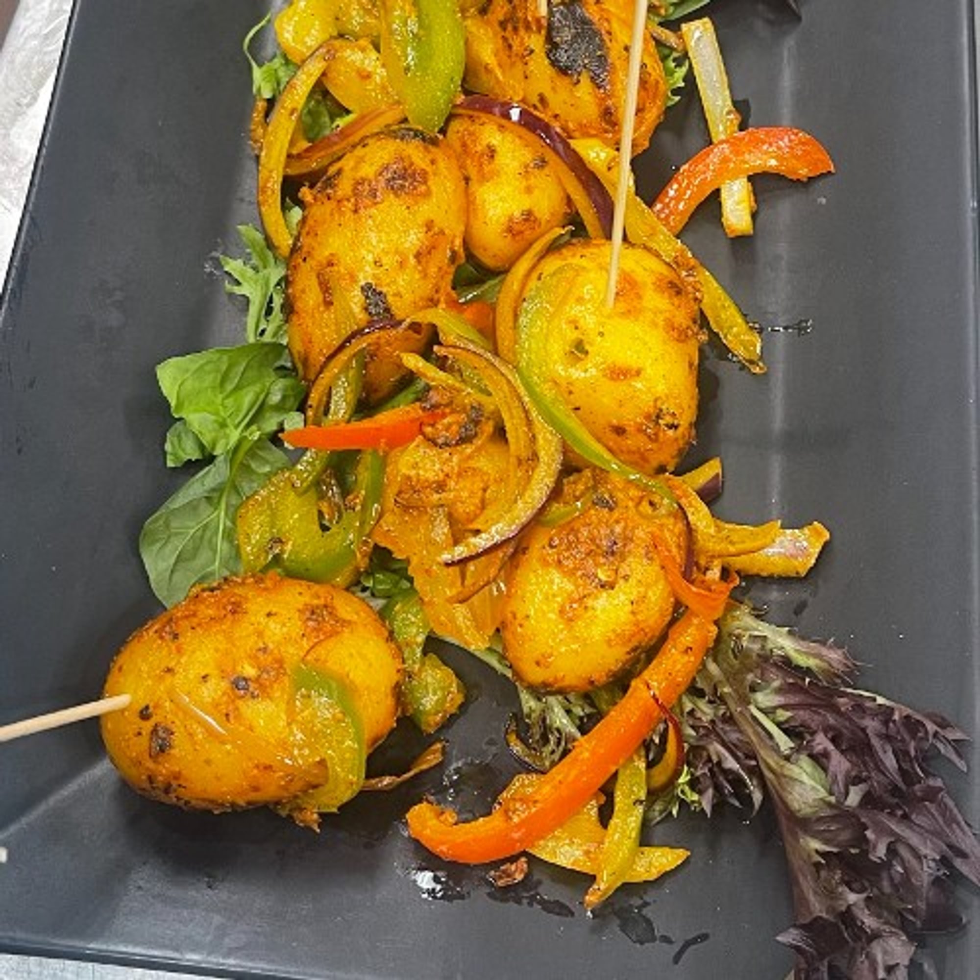 Achari Potatoes Grilled