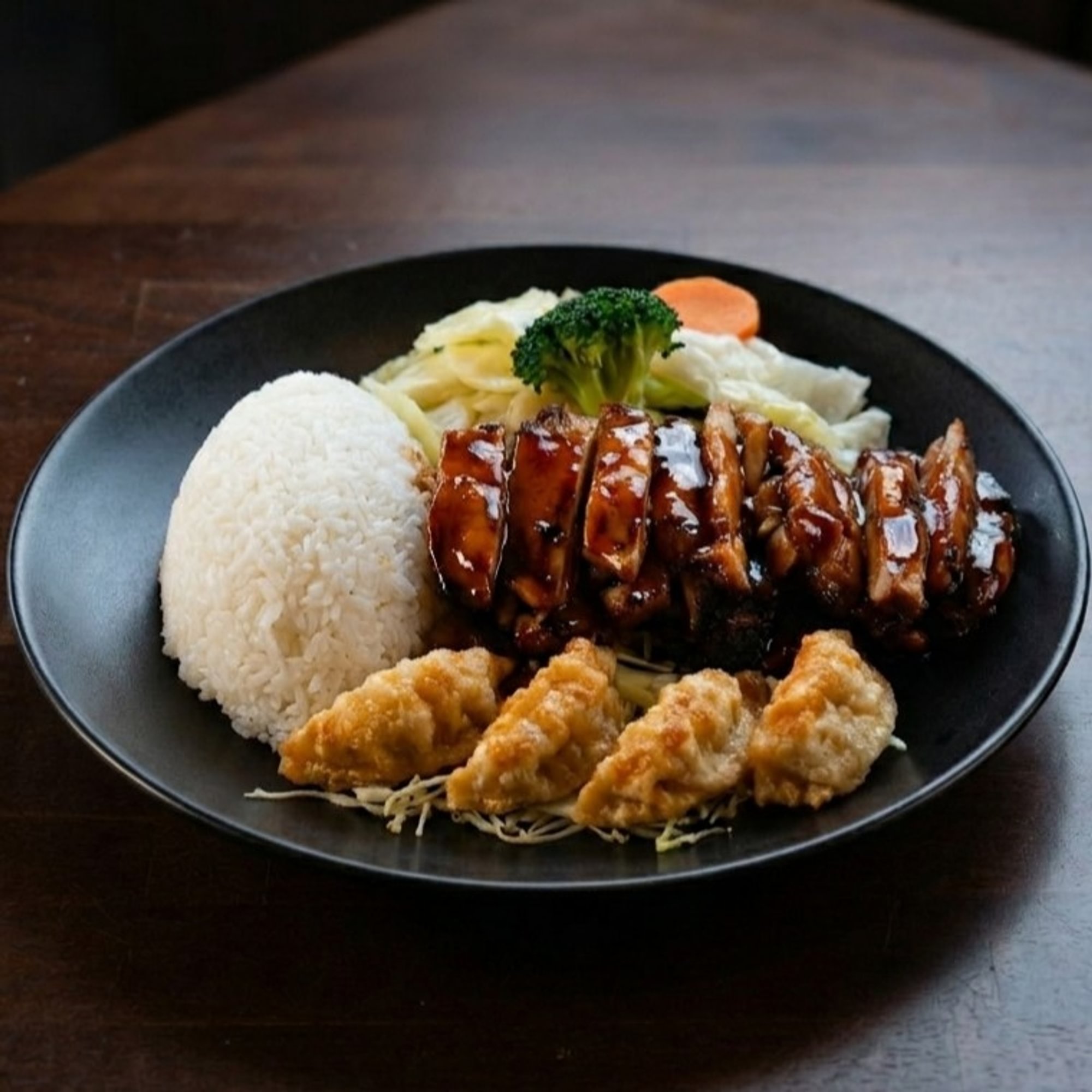 Teriyaki Chicken with Gyoza