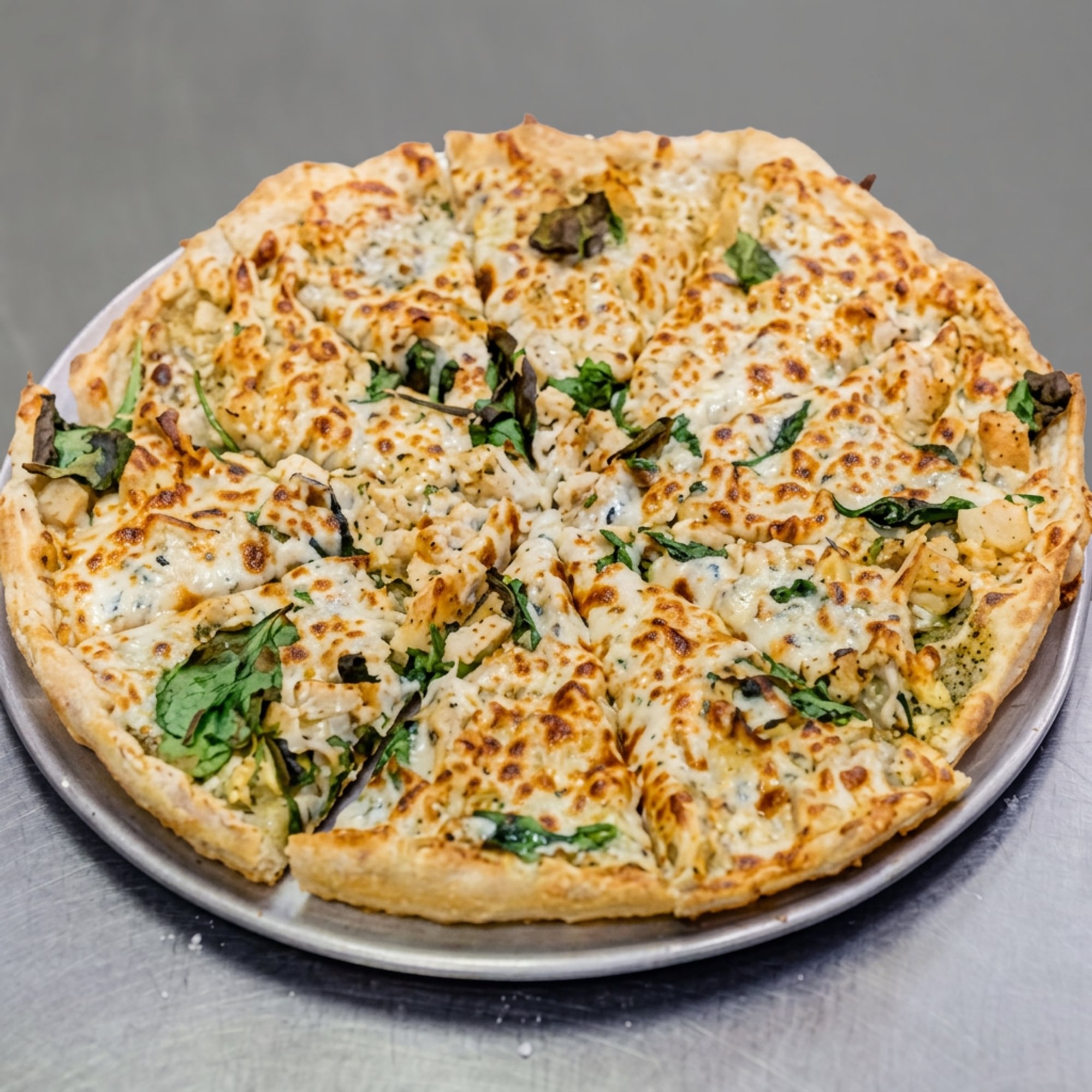Chicken and Spinach Pizza