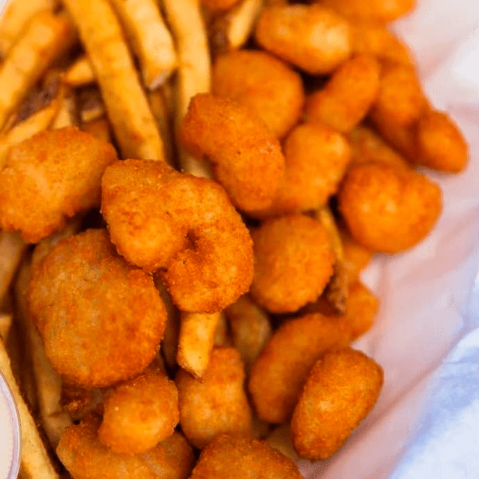 27. Popcorn Shrimp with French Fries