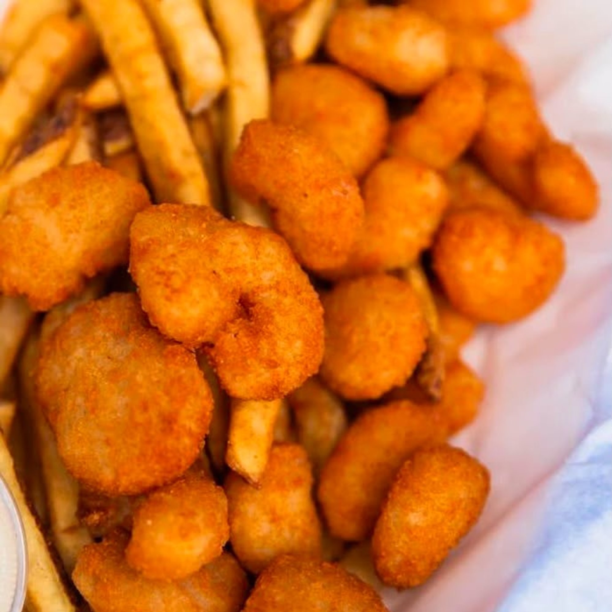 24. Popcorn Shrimp with French Fries