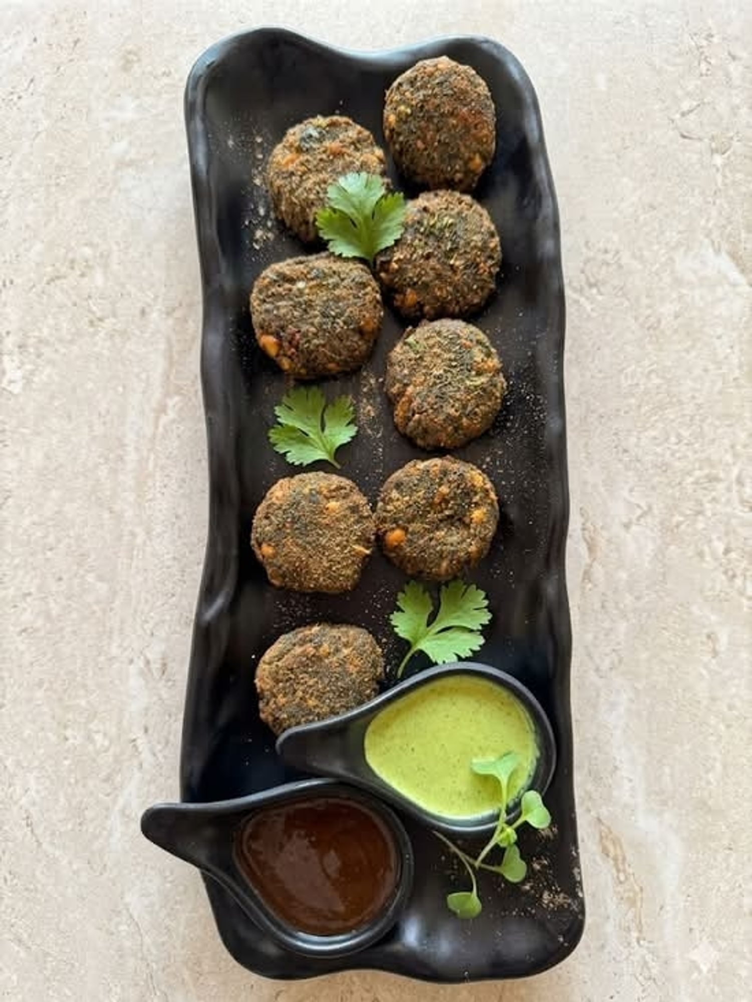 Chilly Paneer and Hara Bhara Kebab
