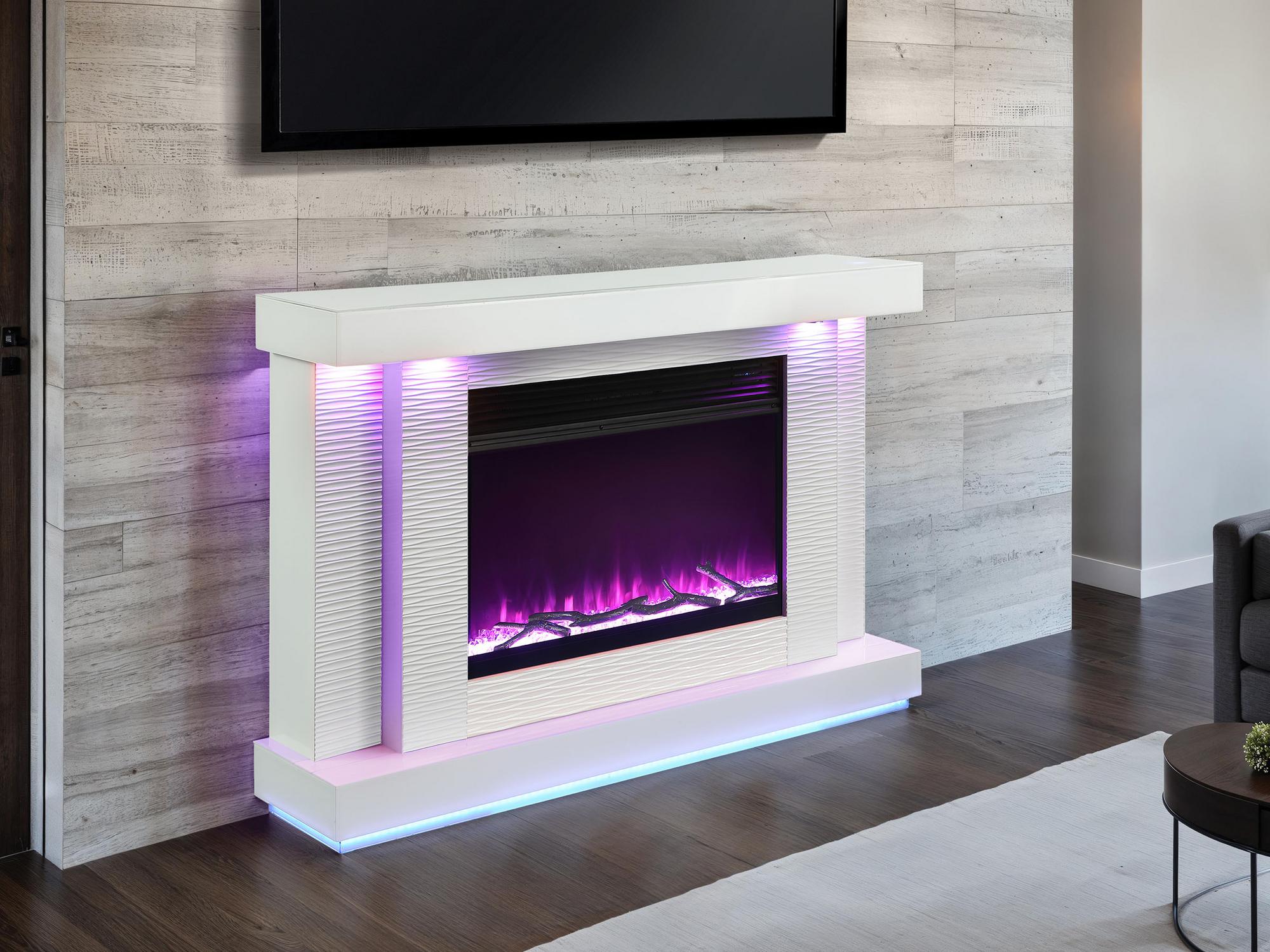 Dorrit Fireplace Led Mantle - White