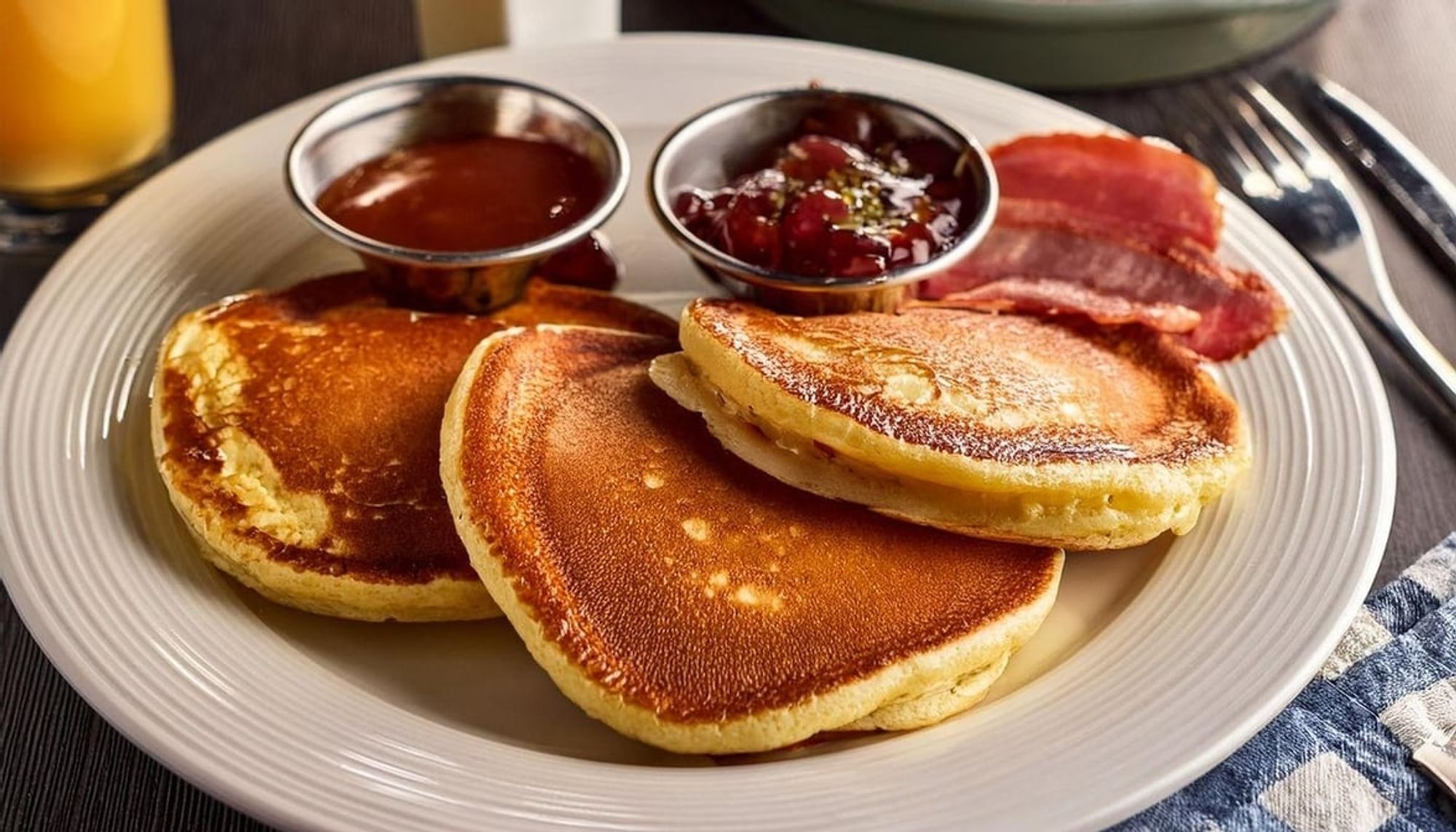 Buttermilk Pancakes with Meat