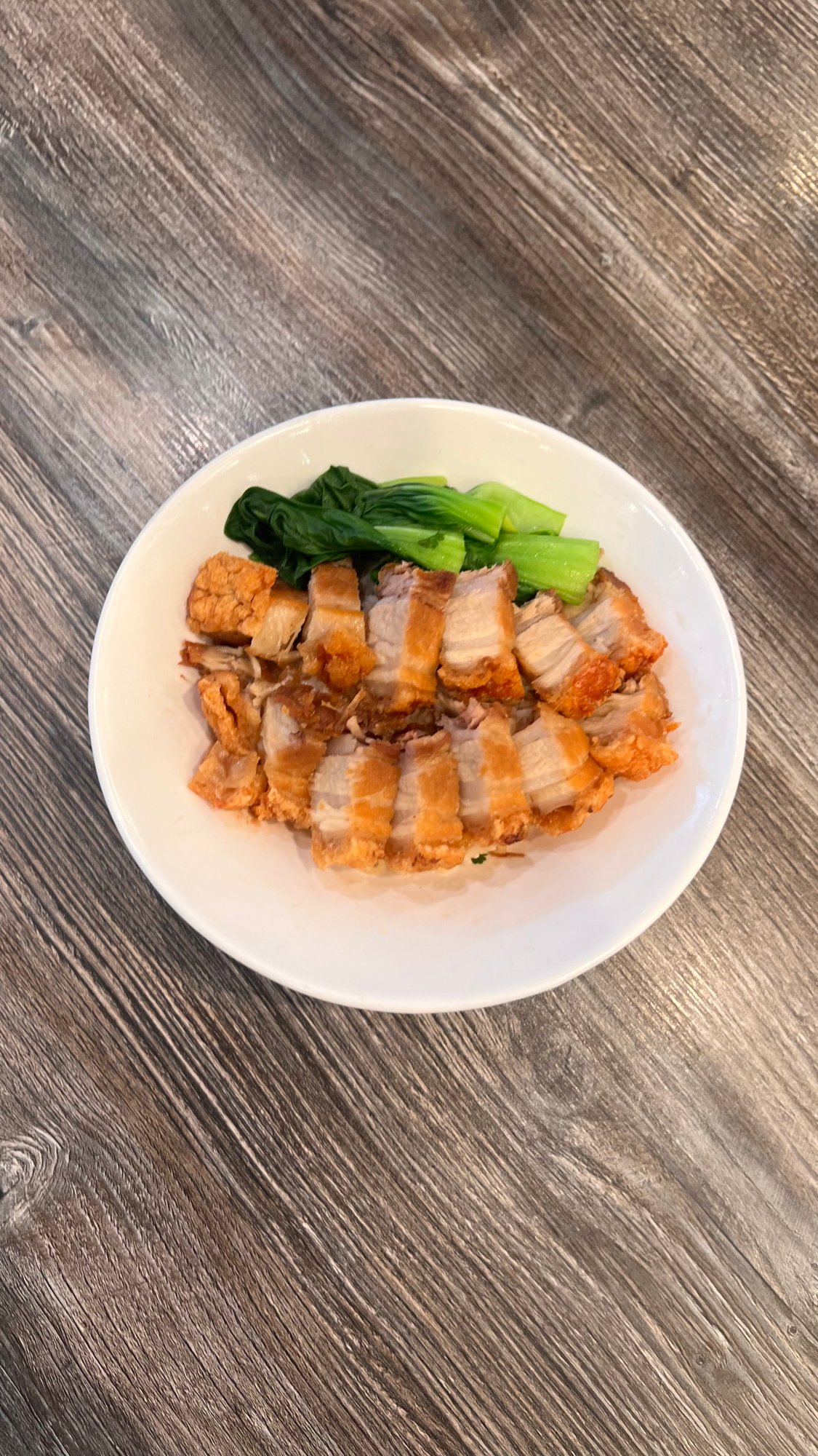 Crispy pork rice bowl