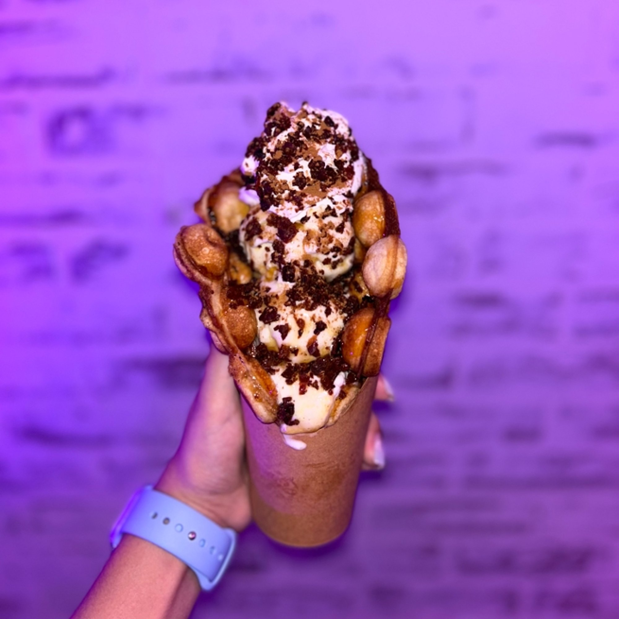 Maple Bacon Bubble Waffle