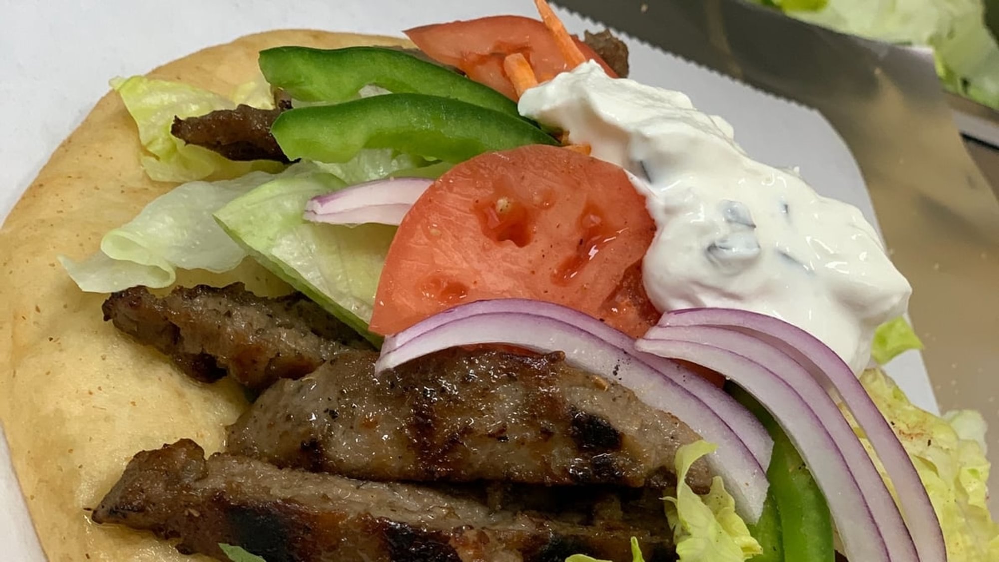 Gyro in Pita Bread Combo (Halal)