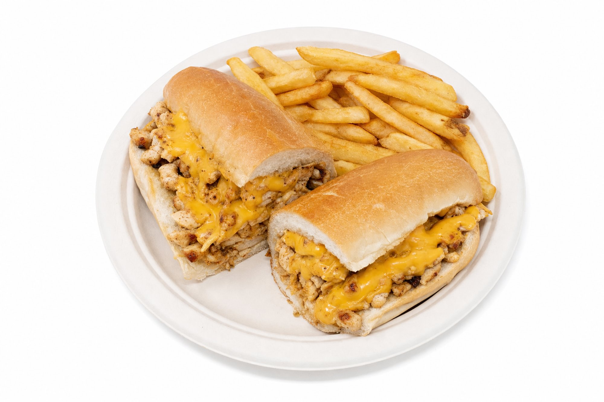 Chicken Cheese Steak with Fries