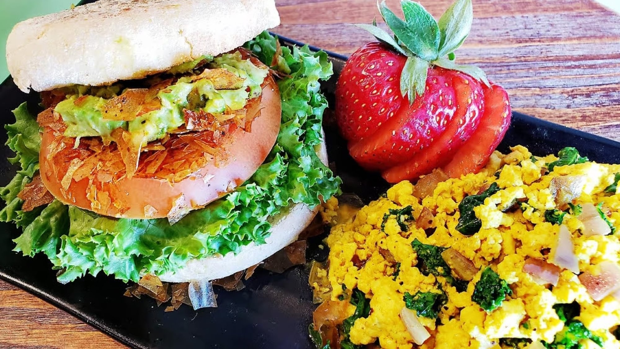 Tofu Scramble & BLTA Muffin