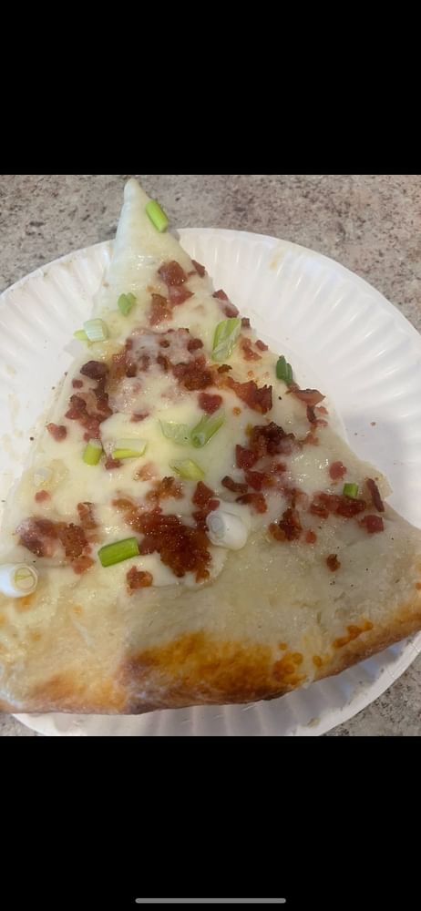 Loaded Baked Potato Pizza Slice