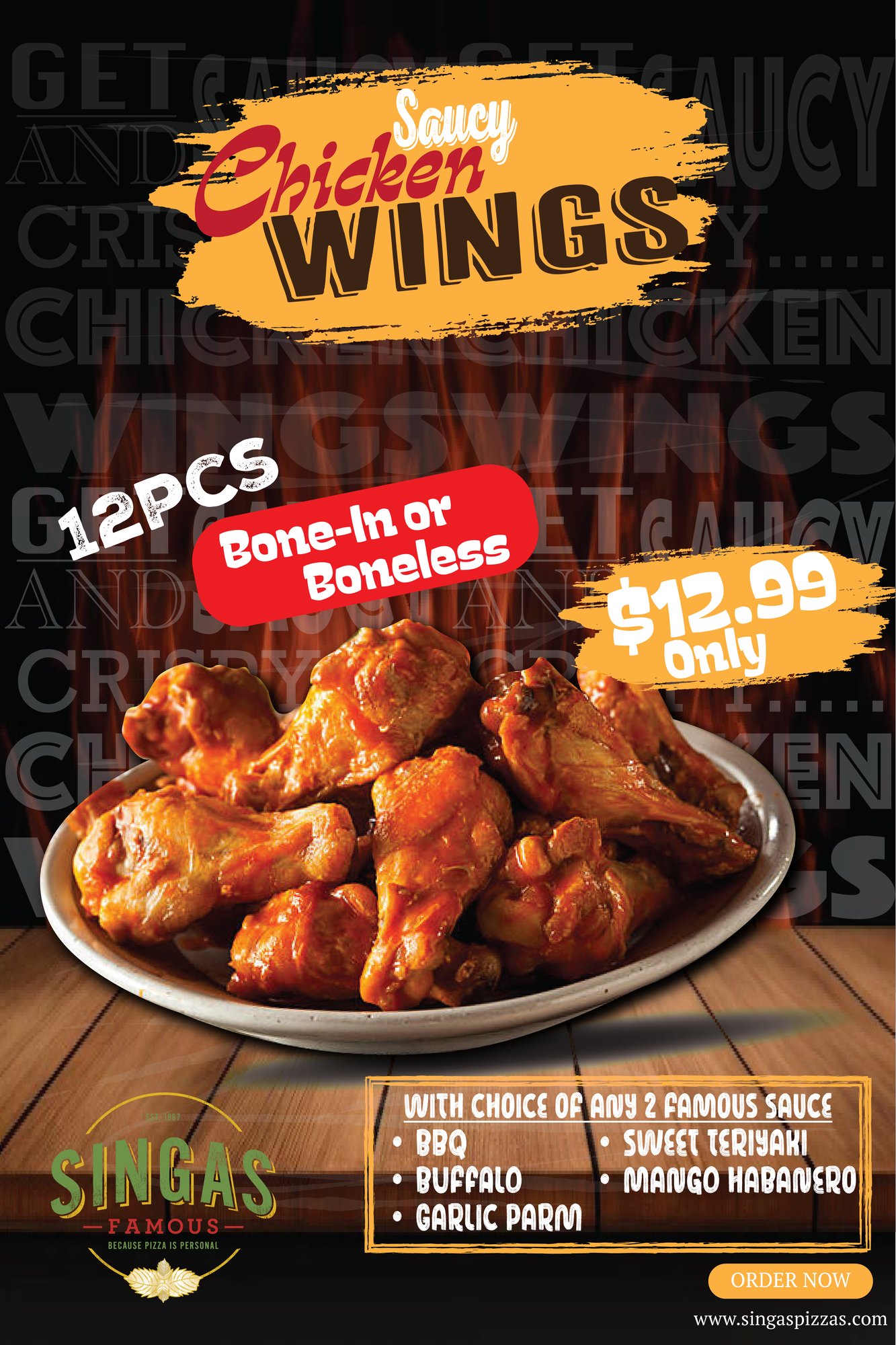12 Chicken Wings
