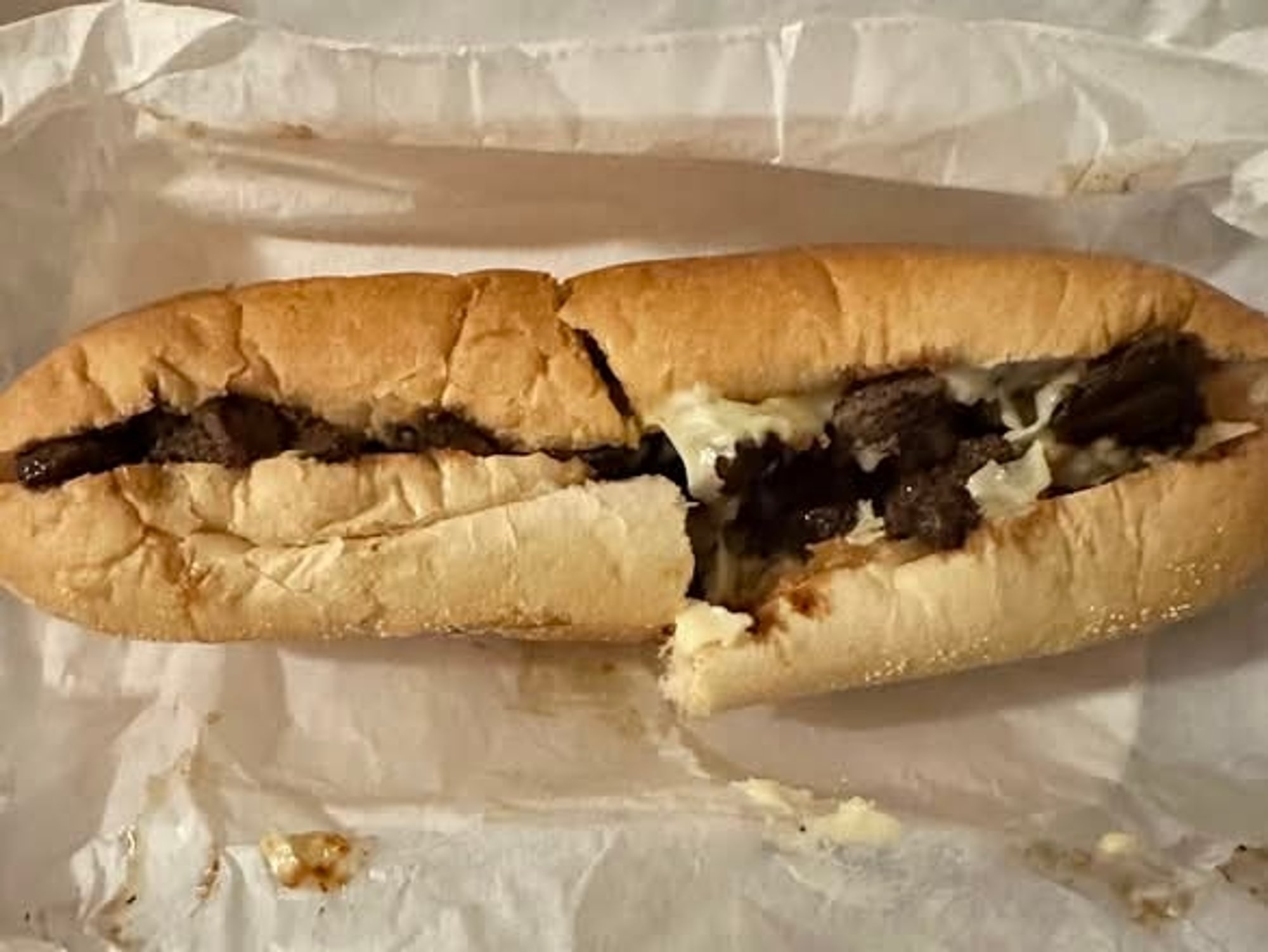Steak Tip, Onions, Peppers & Cheese Sub