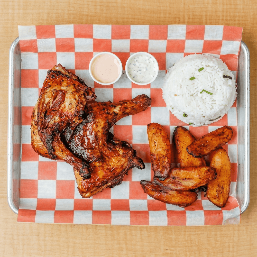 1/2 All Dark Charcoal Grilled Chicken with 2 Sides