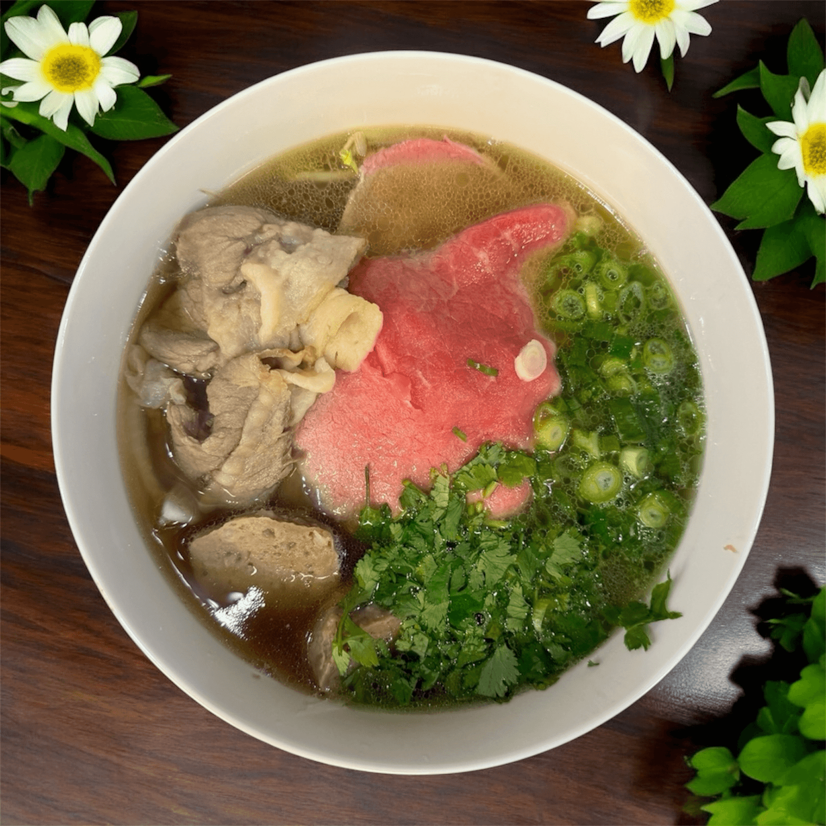 P1. Pho Combination – Phở Tái, Nam, Bò Viên