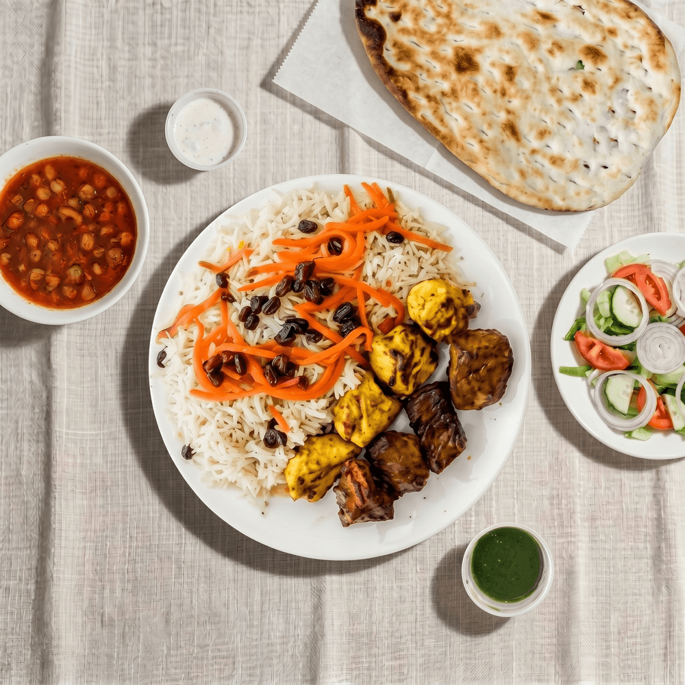 Chicken & Lamb Kabob Platter