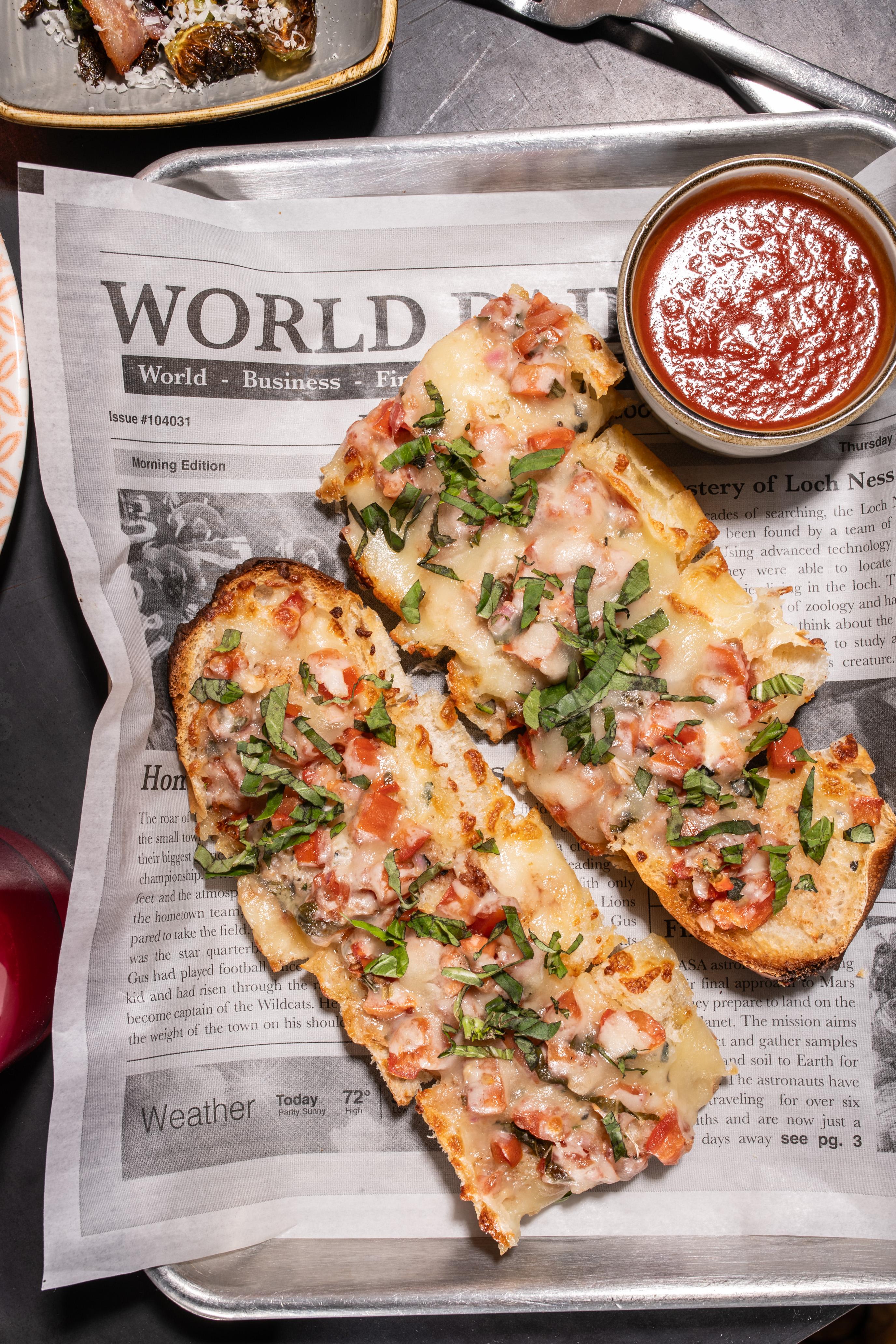 Garlic Bread Bruschetta