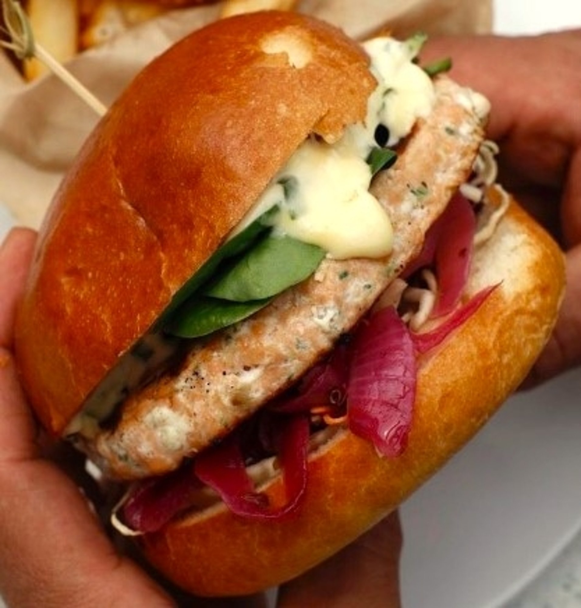 The Maui Salmon Burger Deluxe