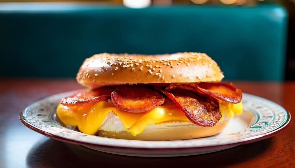 Chorizo Egg & Cheese Bagel Sandwich