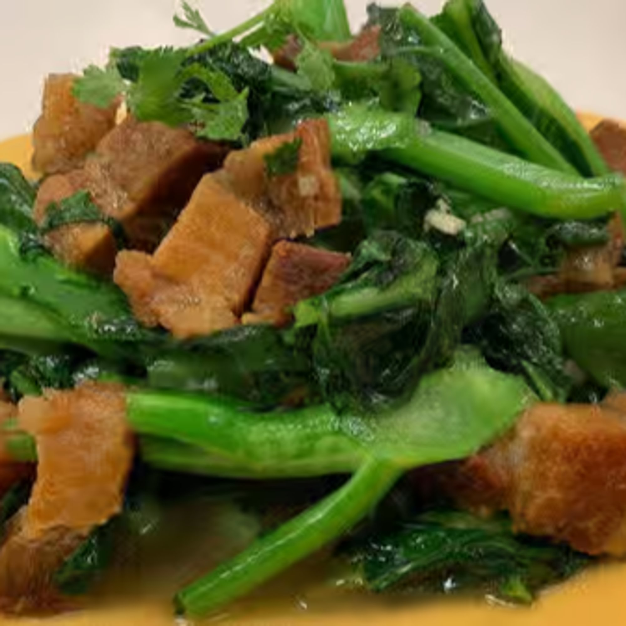 77. Fried Pork Belly and Broccoli (A La Carte)
