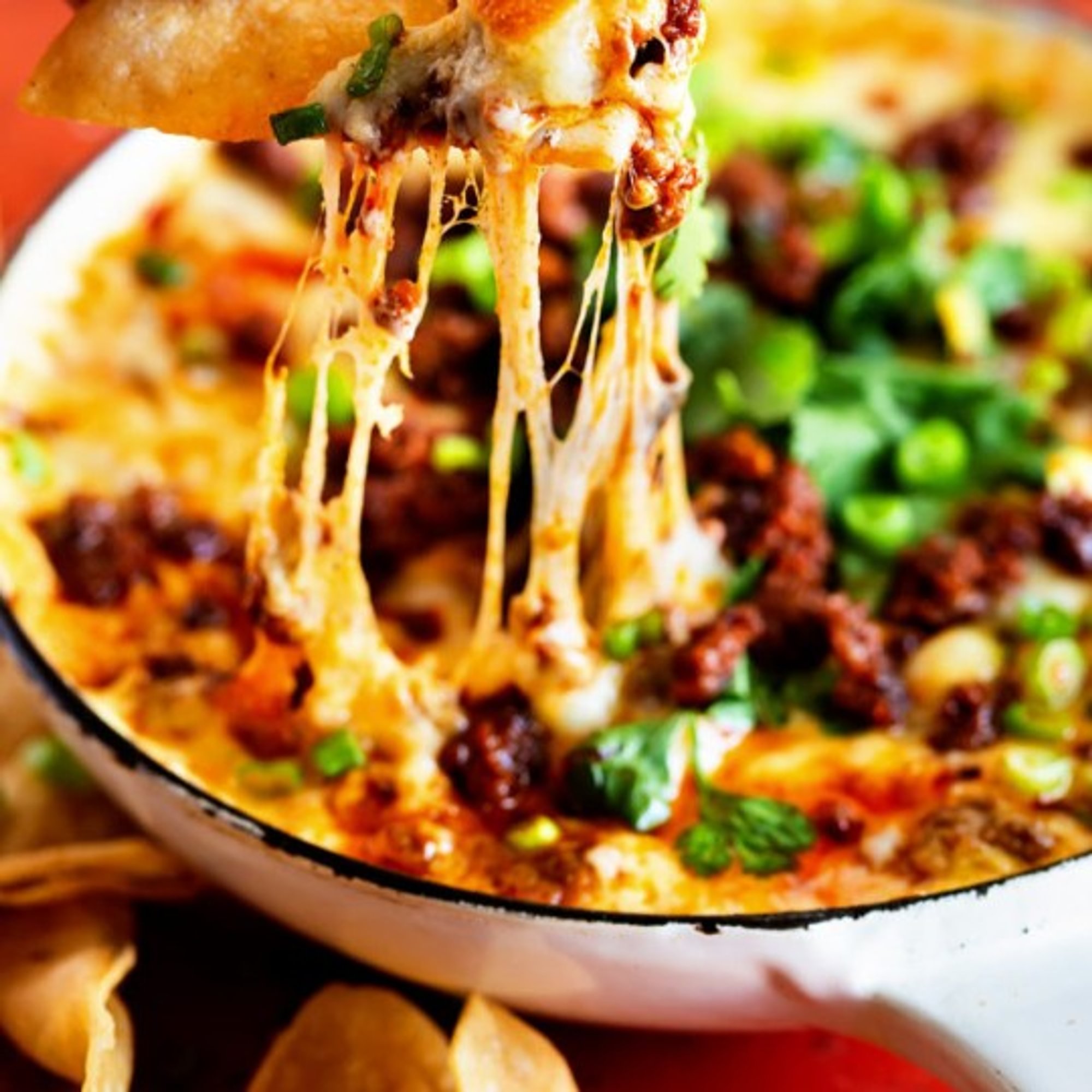 Large Chips and Queso w Chorizo