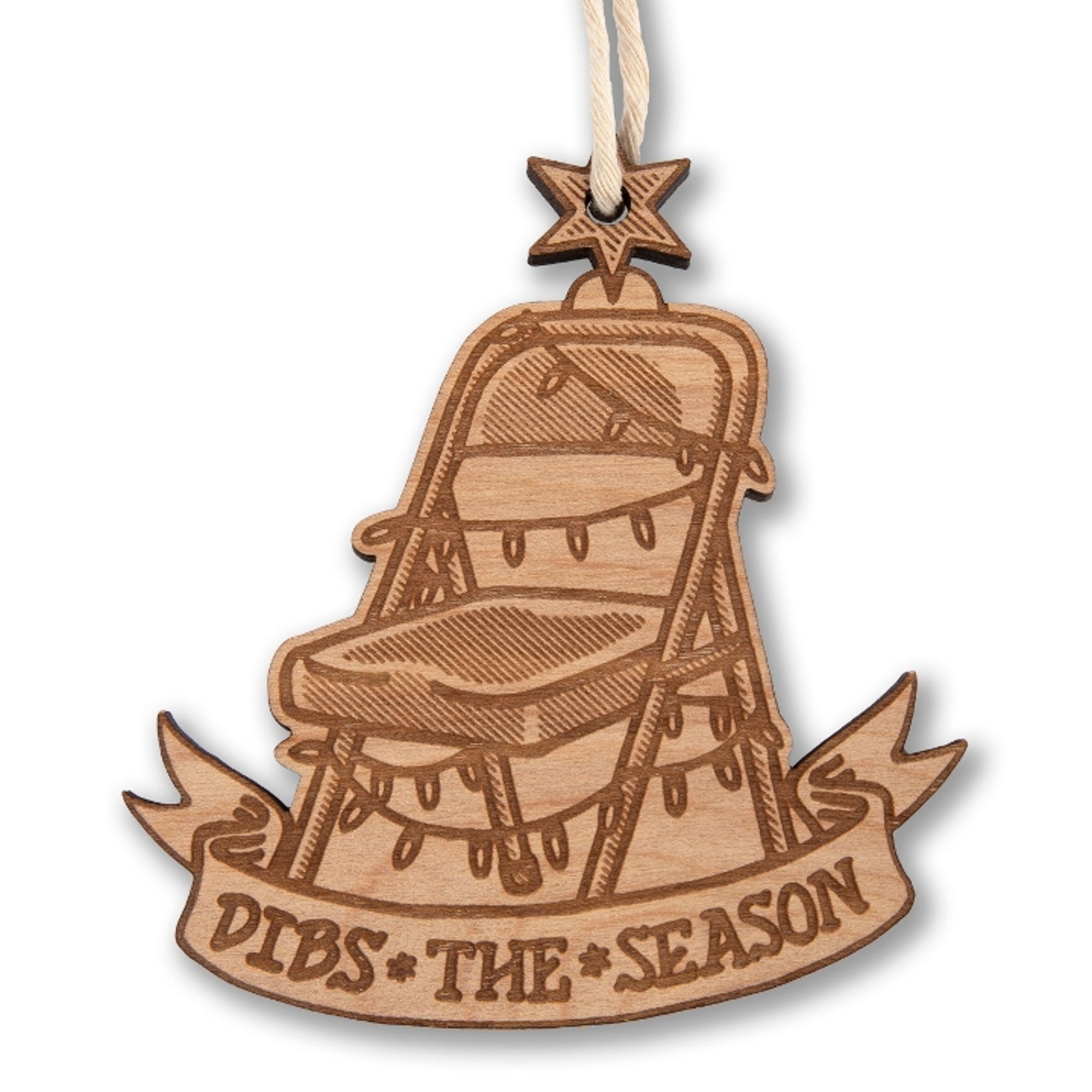Dibs The Season Wood Ornament