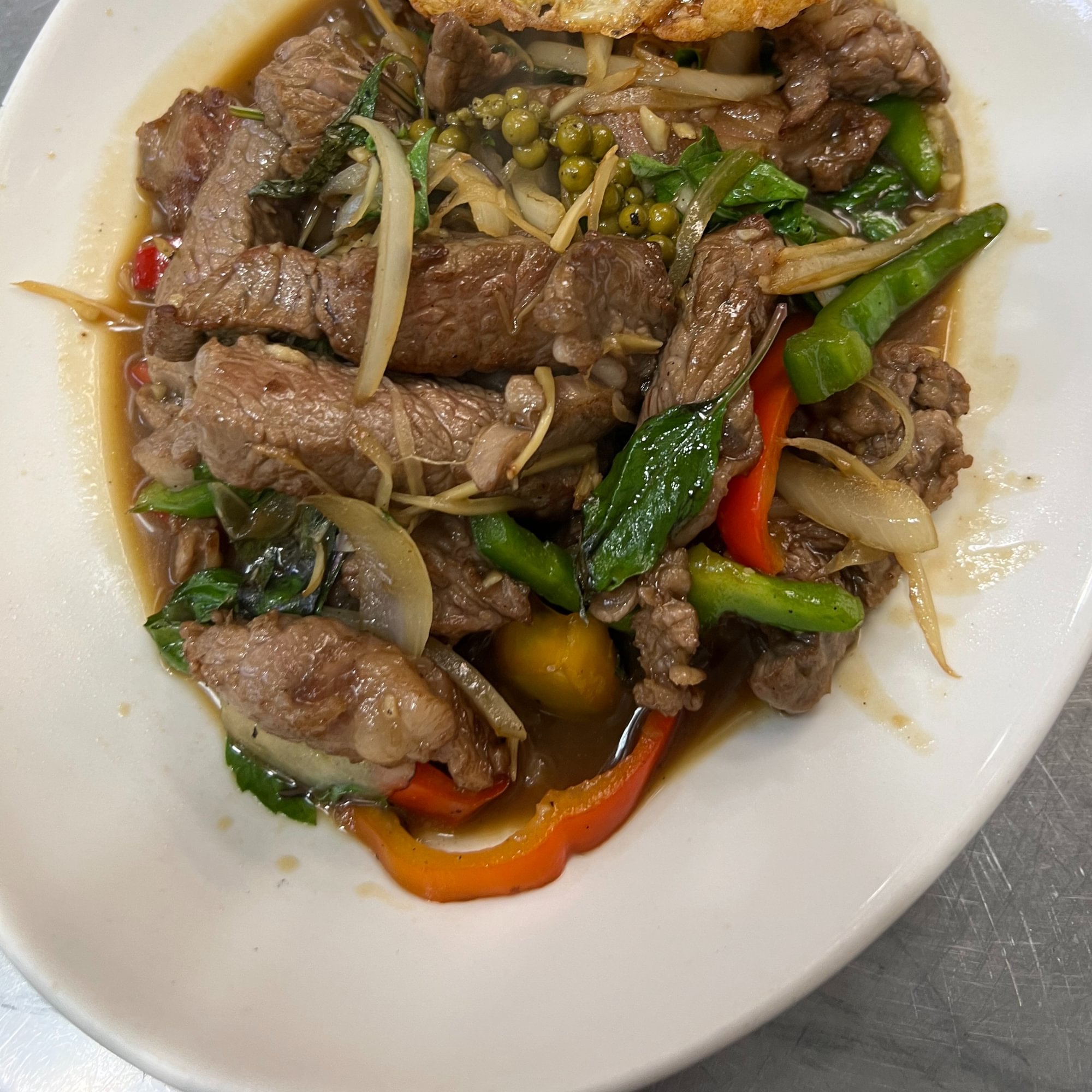 Ribeye Steak Basil Peppercorn
