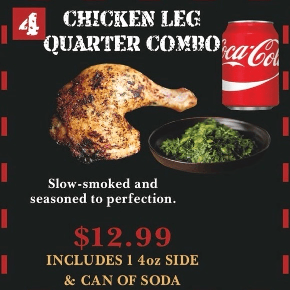 #4 Chicken Leg Quarter Combo