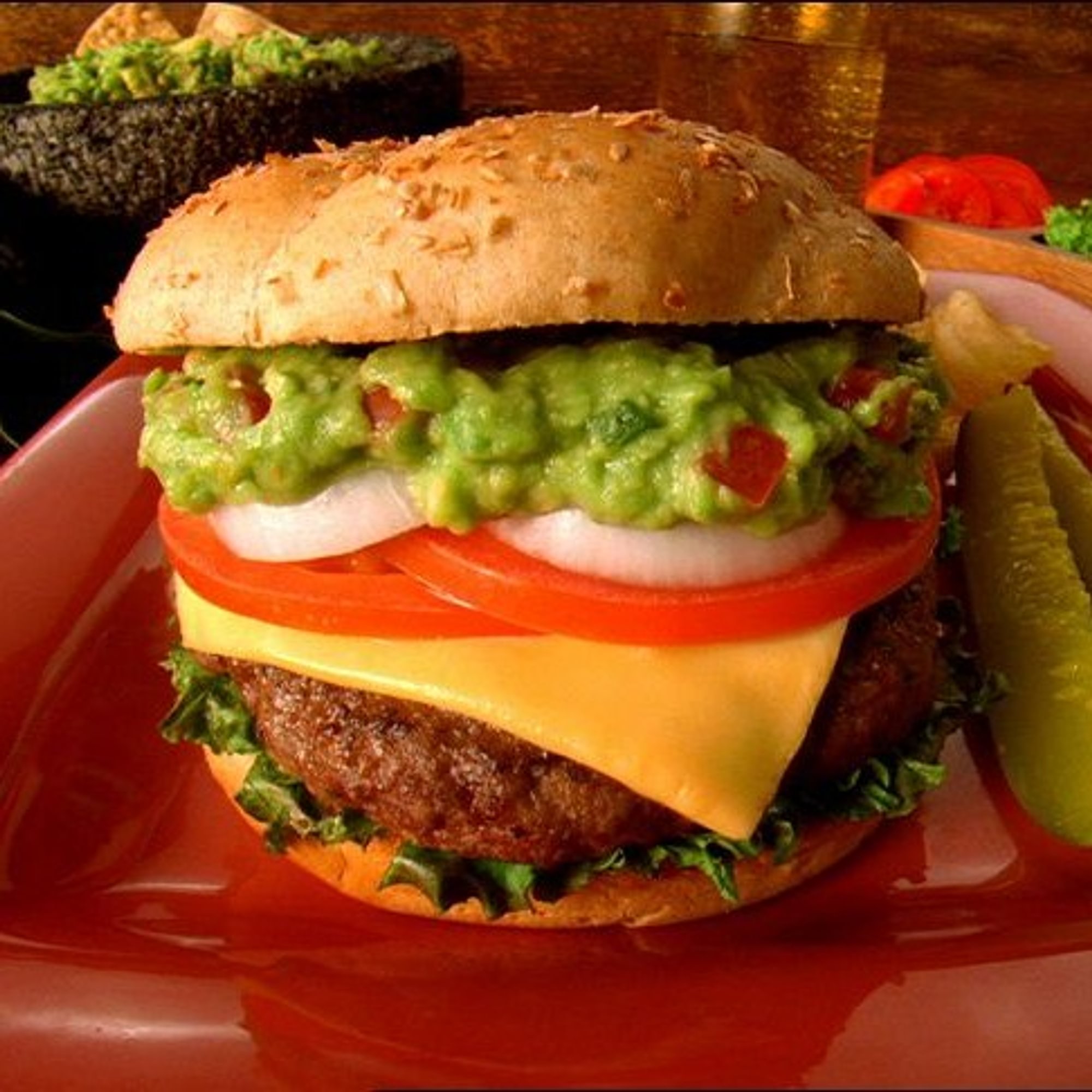 Guacamole Veggie Burger Sandwich