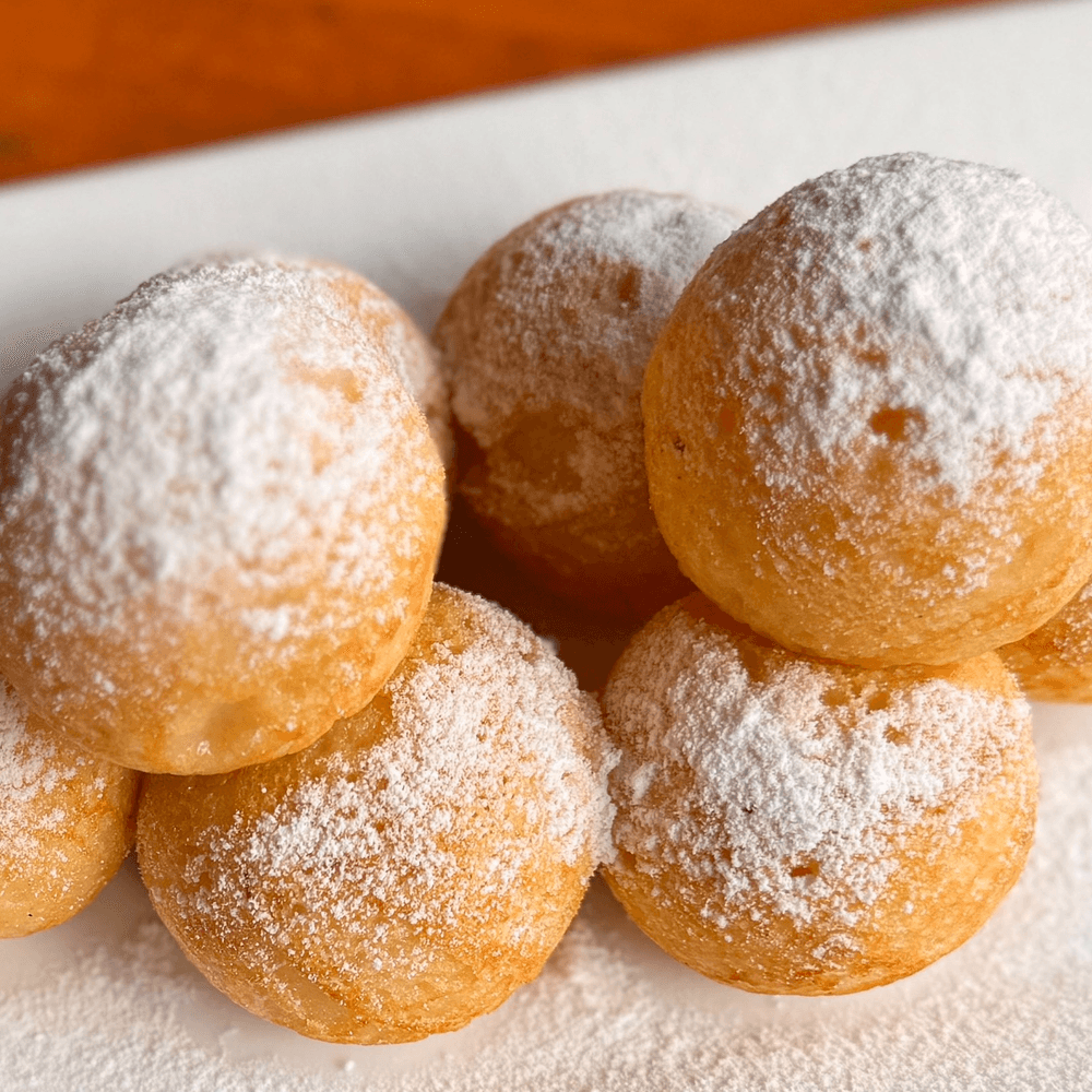 Stuffed Beignets with Hazelnut Filling