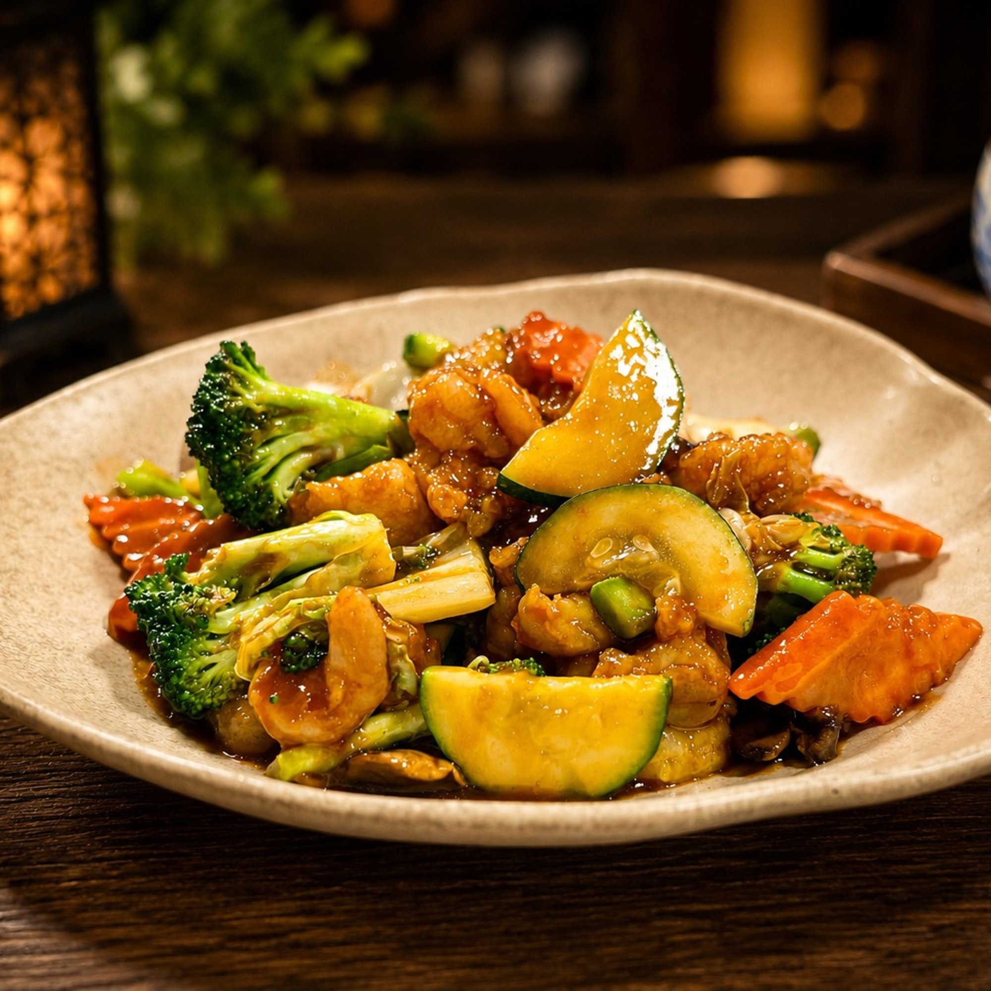 Shrimp with Mixed Vegetables / 素菜虾