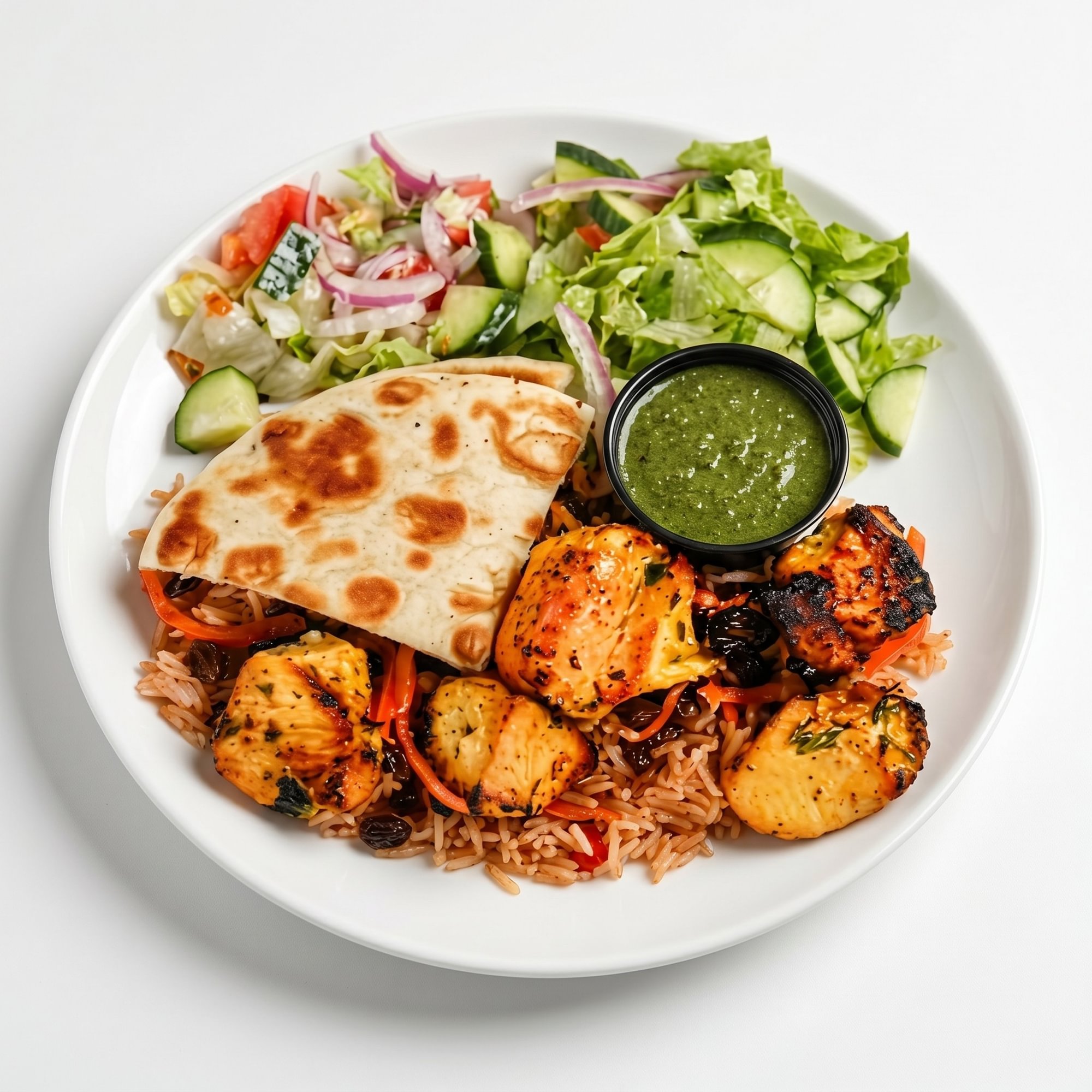 Qabuli Palow with Chicken Kabob