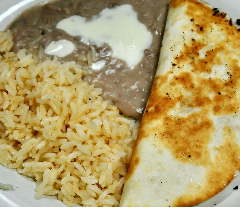Quesadilla with Rice & Beans