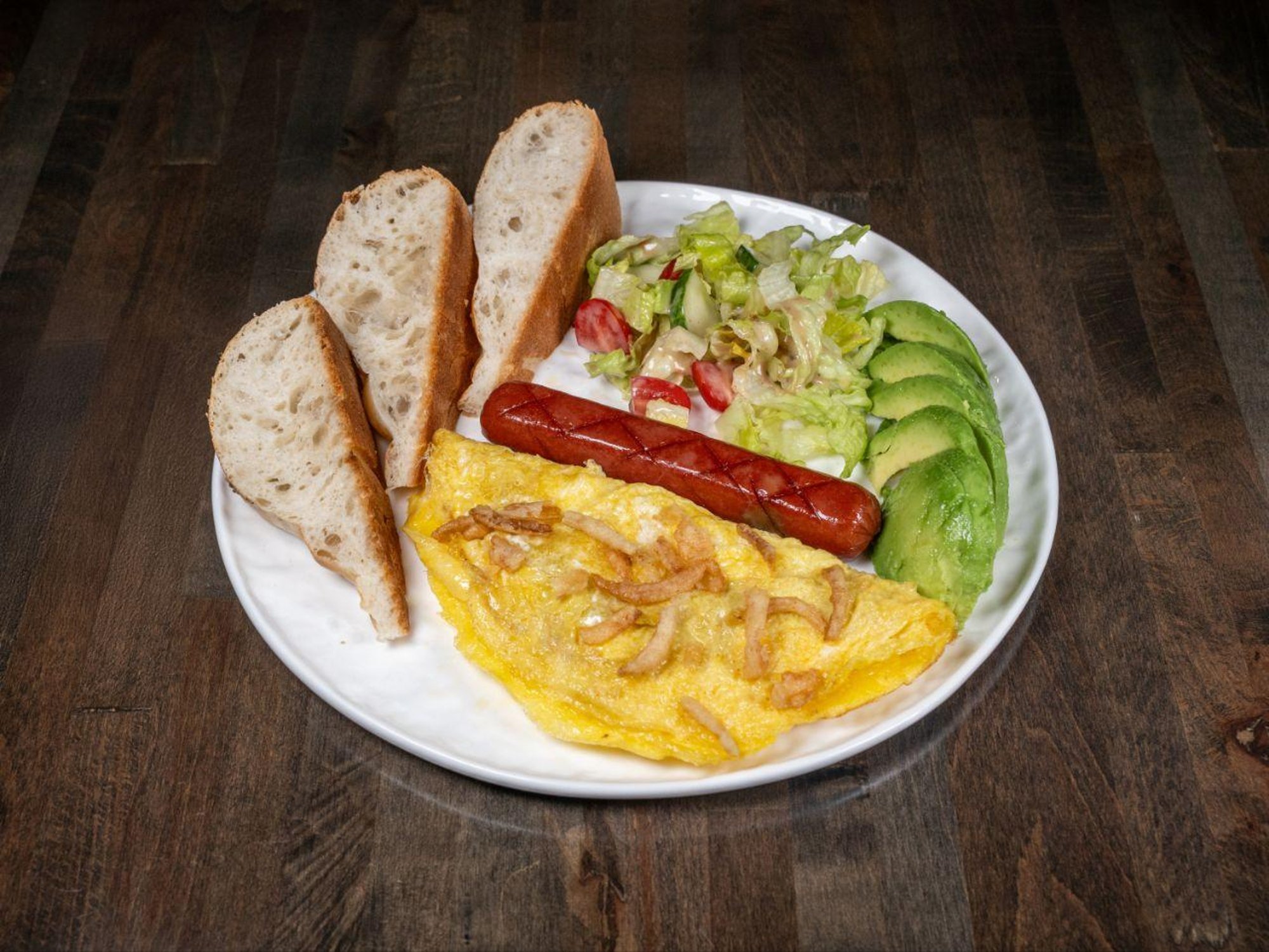 Green Omelet with Herbs and Sausage