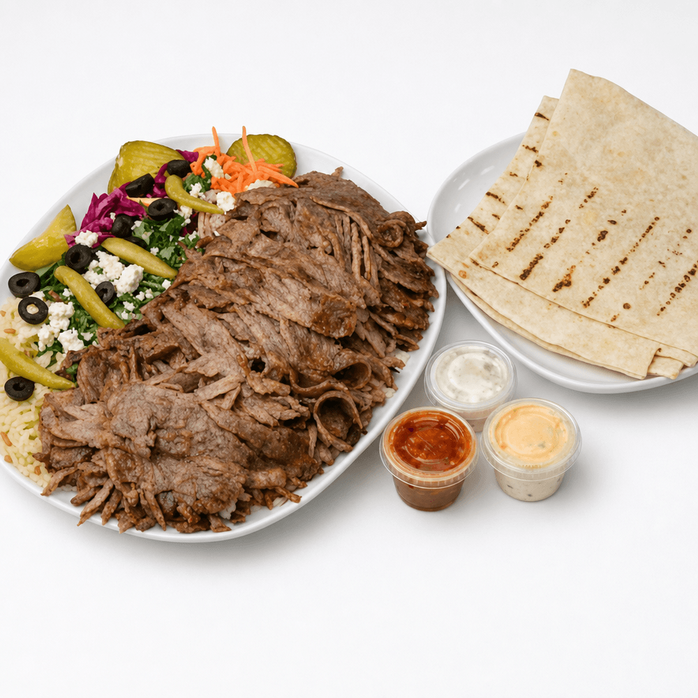 Beef and Lamb Platter with Rice
