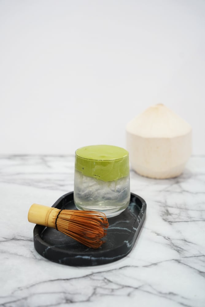 Matcha Foam w/ Coconut Water