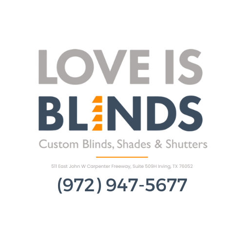 Love is Blinds-Custom Blinds, Shades, Shutters Logo