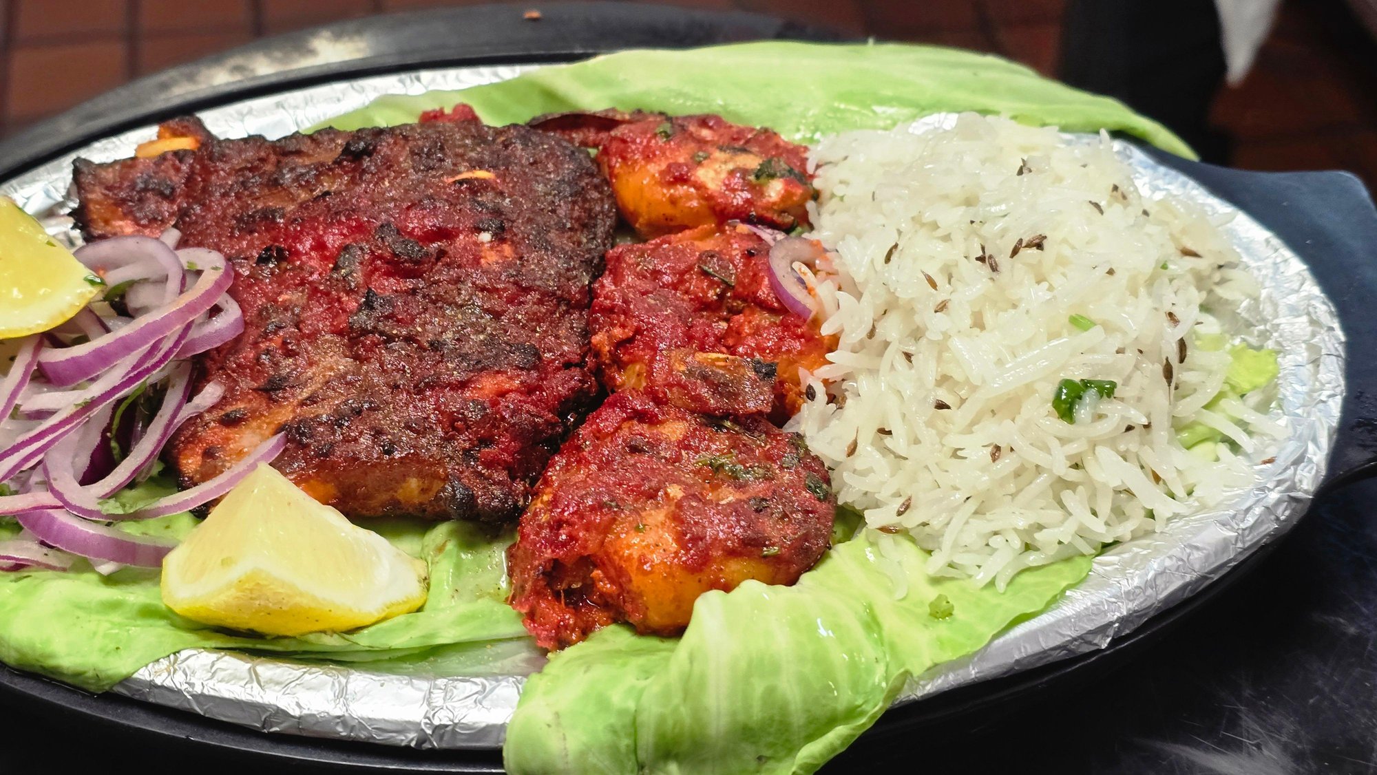 Tandoori Salmon & Shrimp Platter