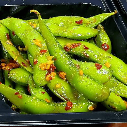 Delish Spicy Garlic Edamame